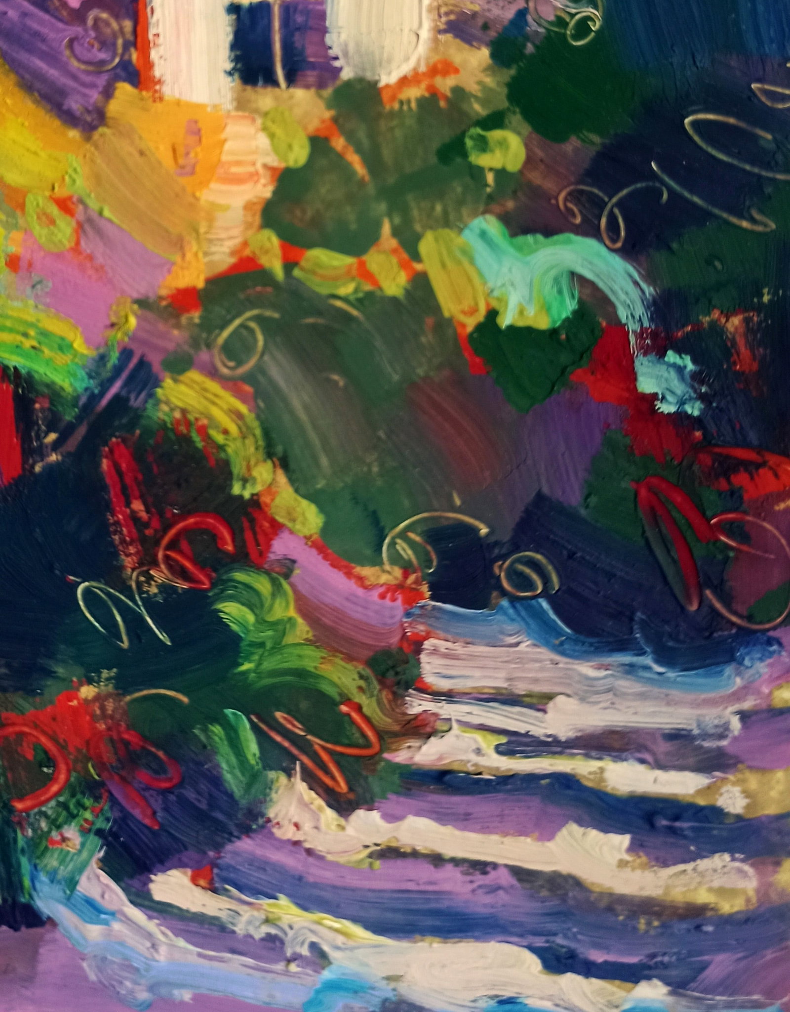 Oil painting City blooming garden Viktor Khadzhinov - 5
