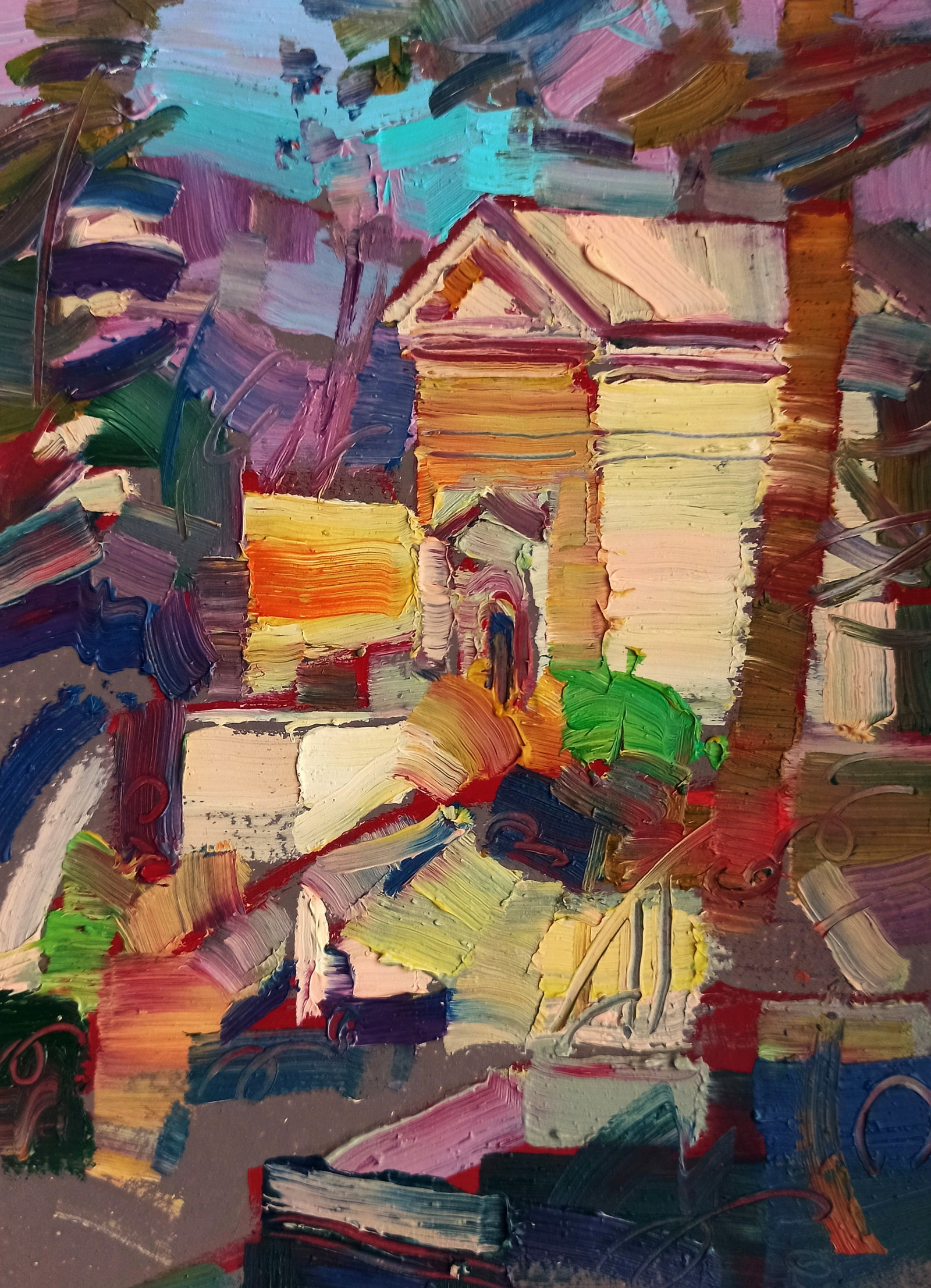 Oil painting Ancient house in the city Viktor Khadzhinov (1 of 5)