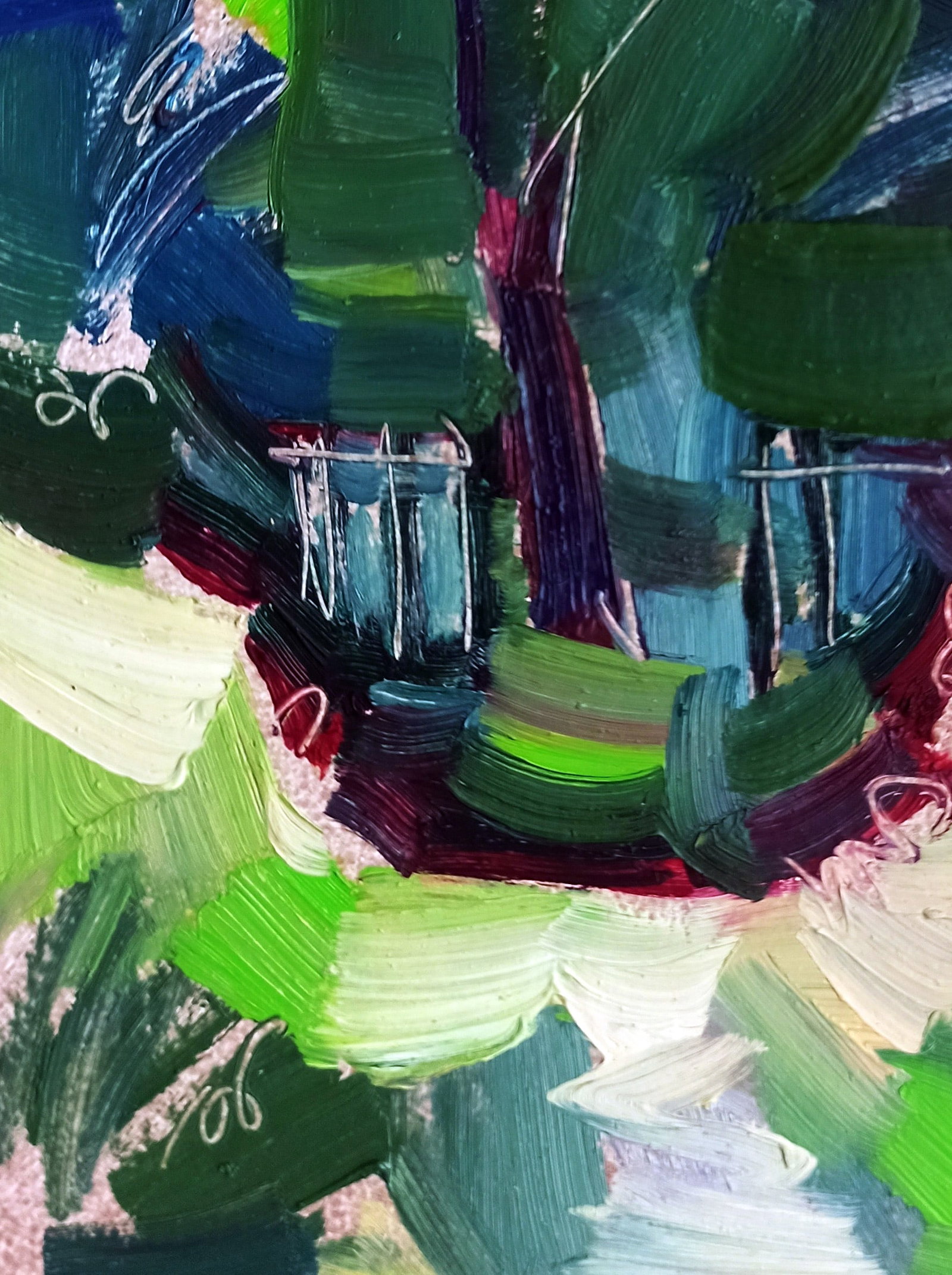 Oil painting Road into a dense forest Viktor Khadzhinov - 4