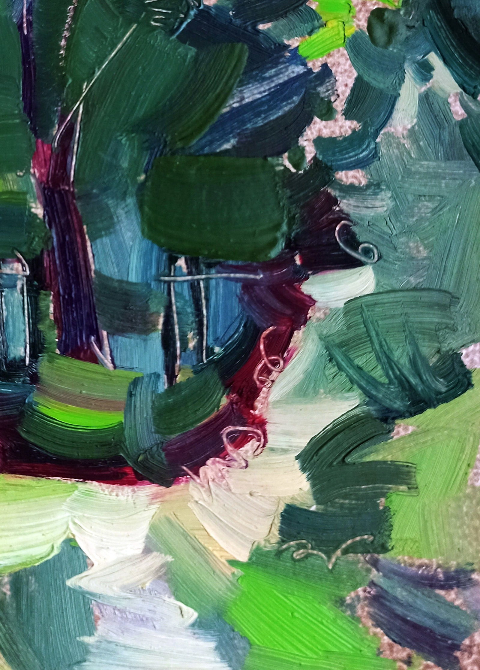 Oil painting Road into a dense forest Viktor Khadzhinov - 5