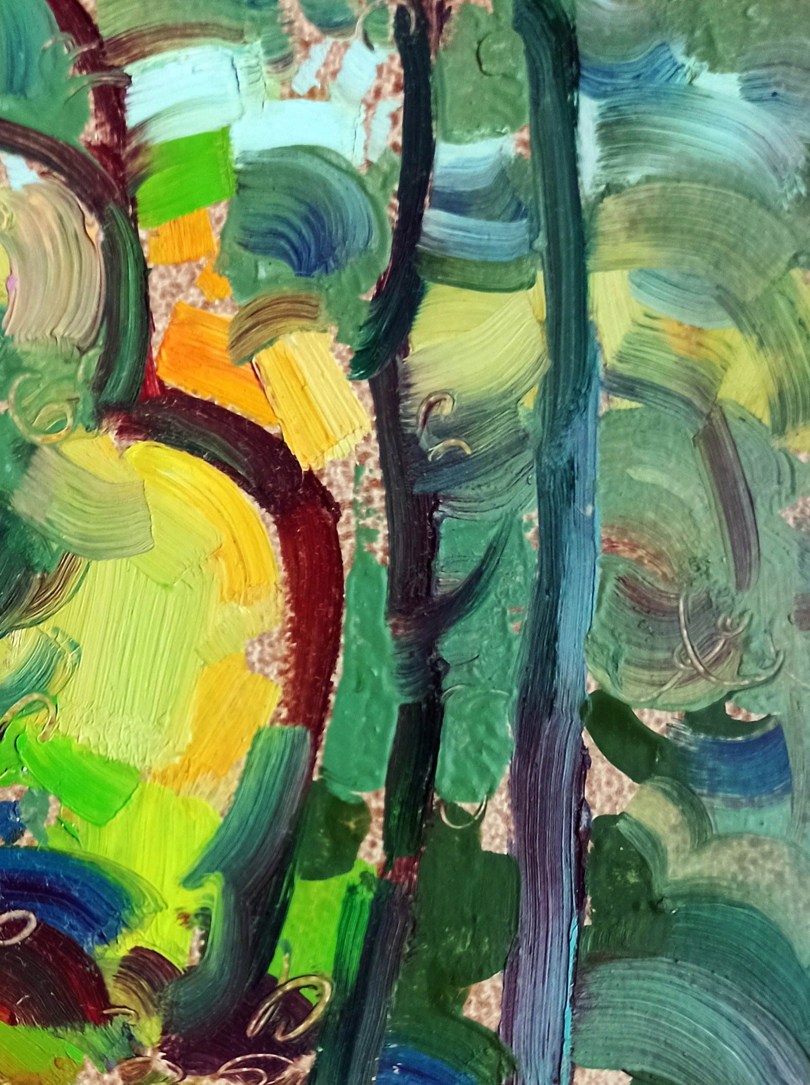 Oil painting In the summer dense forest Viktor Khadzhinov - 3