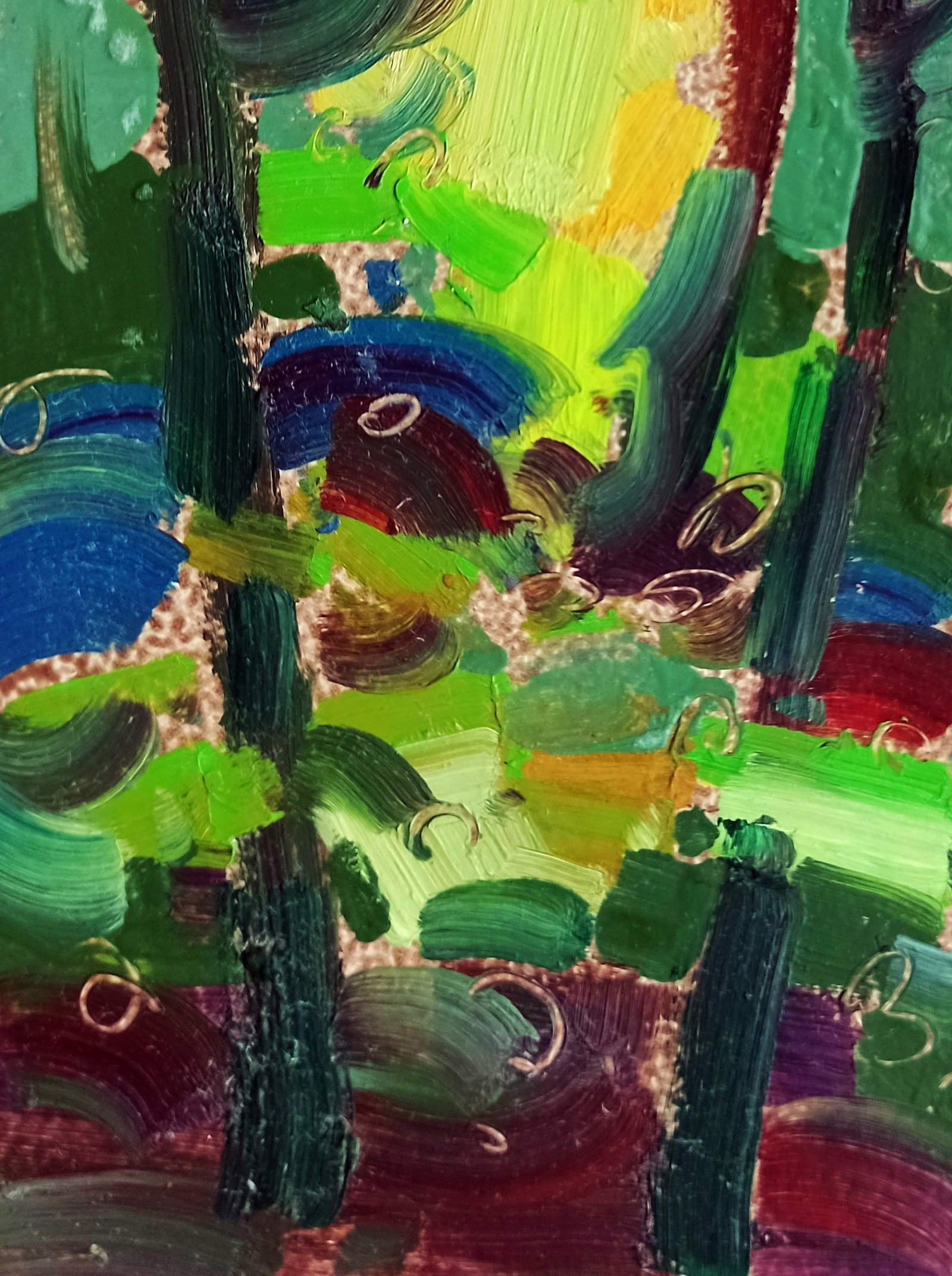Oil painting In the summer dense forest Viktor Khadzhinov - 4