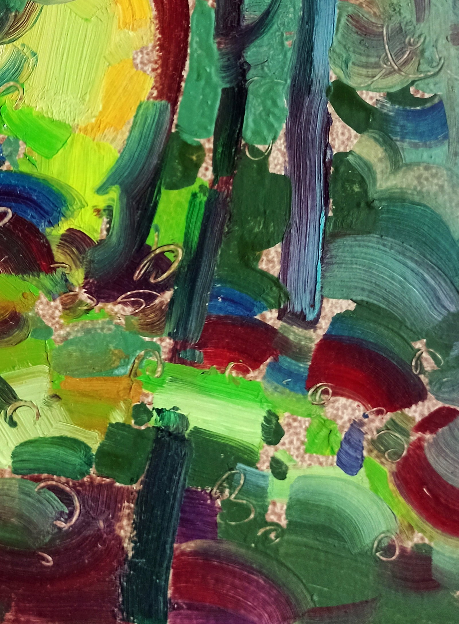 Oil painting In the summer dense forest Viktor Khadzhinov - 5