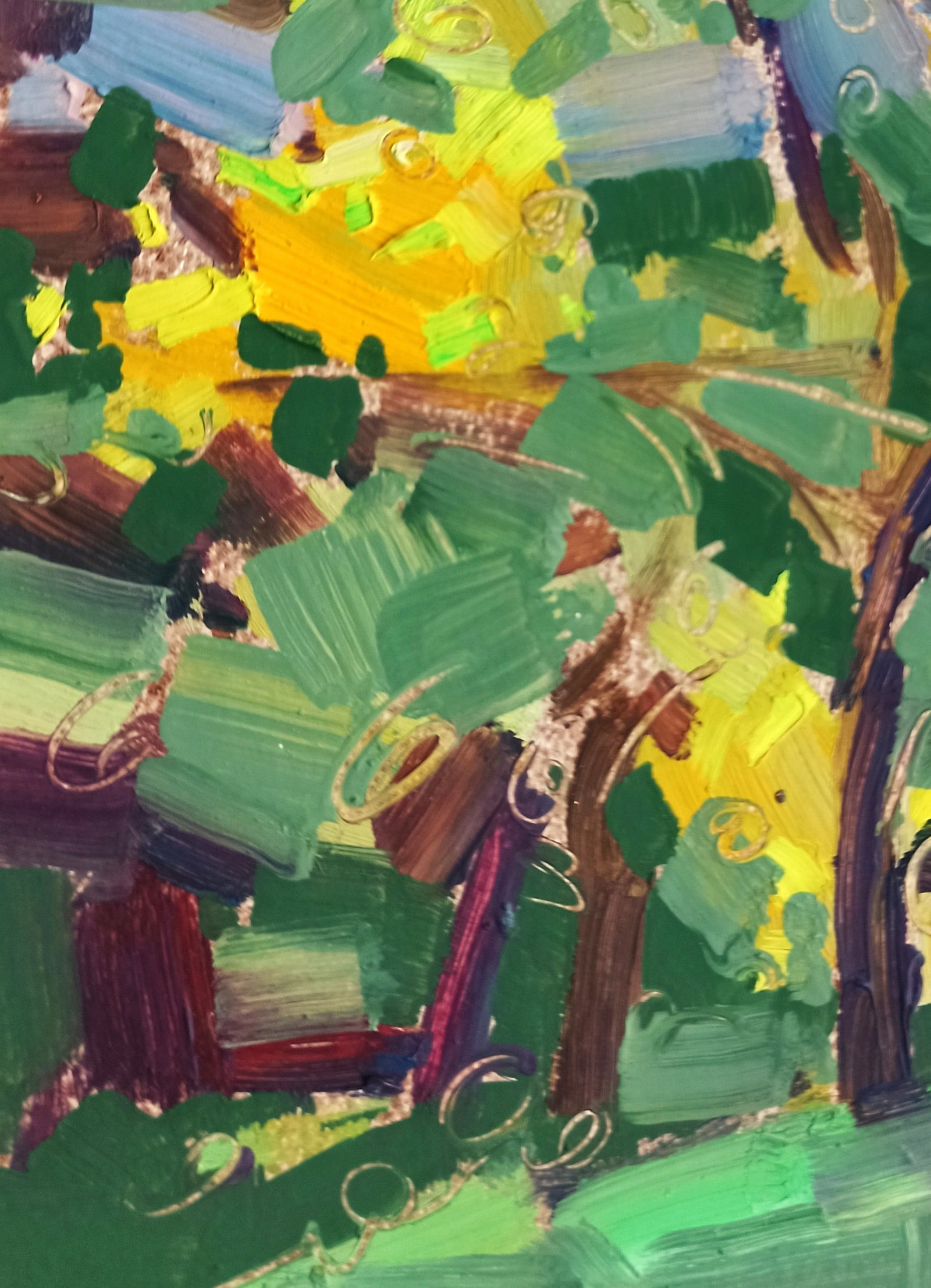 Oil painting Golden leaves Viktor Khadzhinov - 4