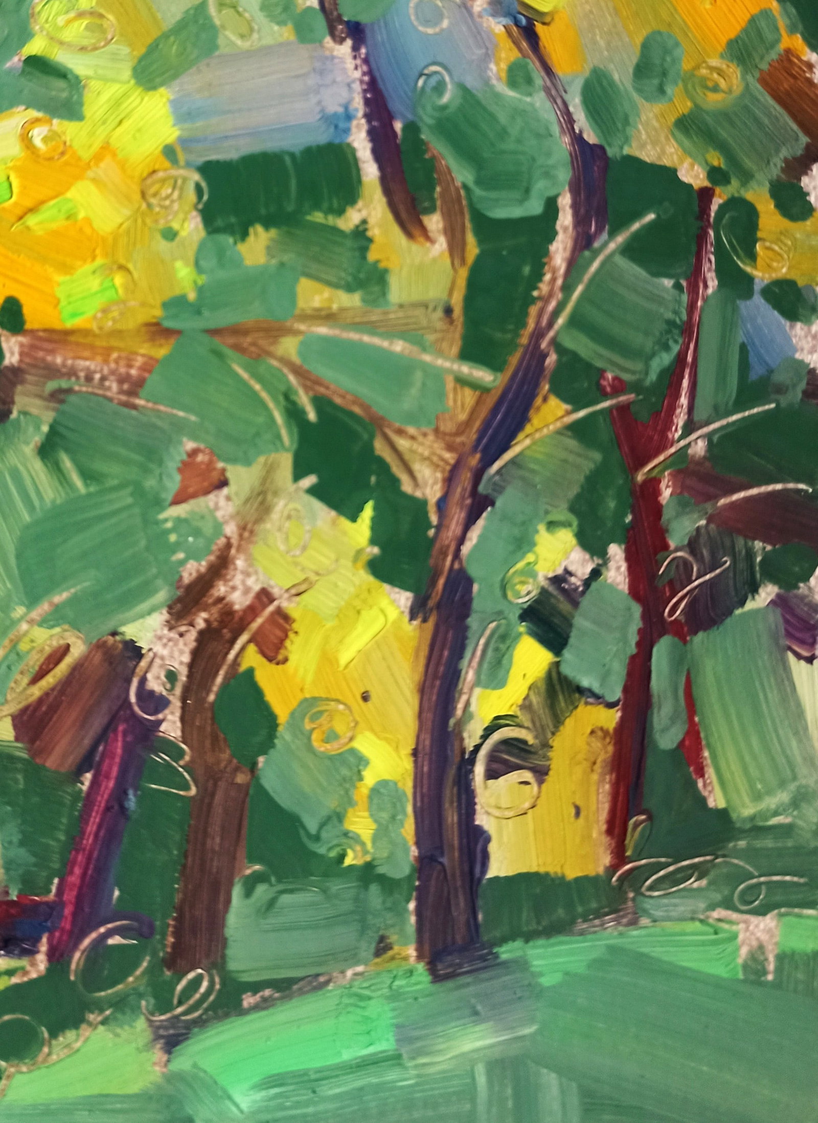 Oil painting Golden leaves Viktor Khadzhinov - 5