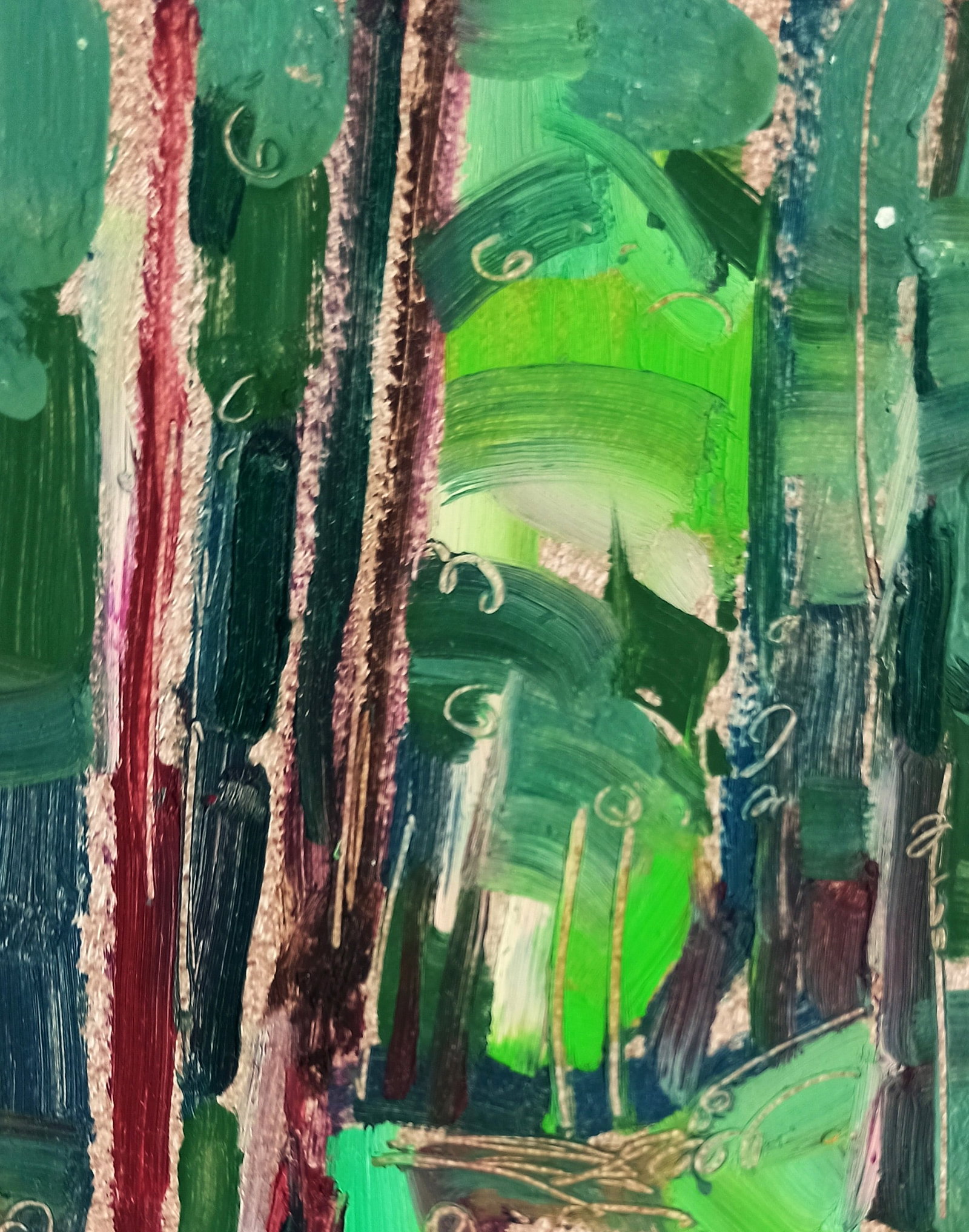 Oil painting Path in the green forest Viktor Khadzhinov - 2