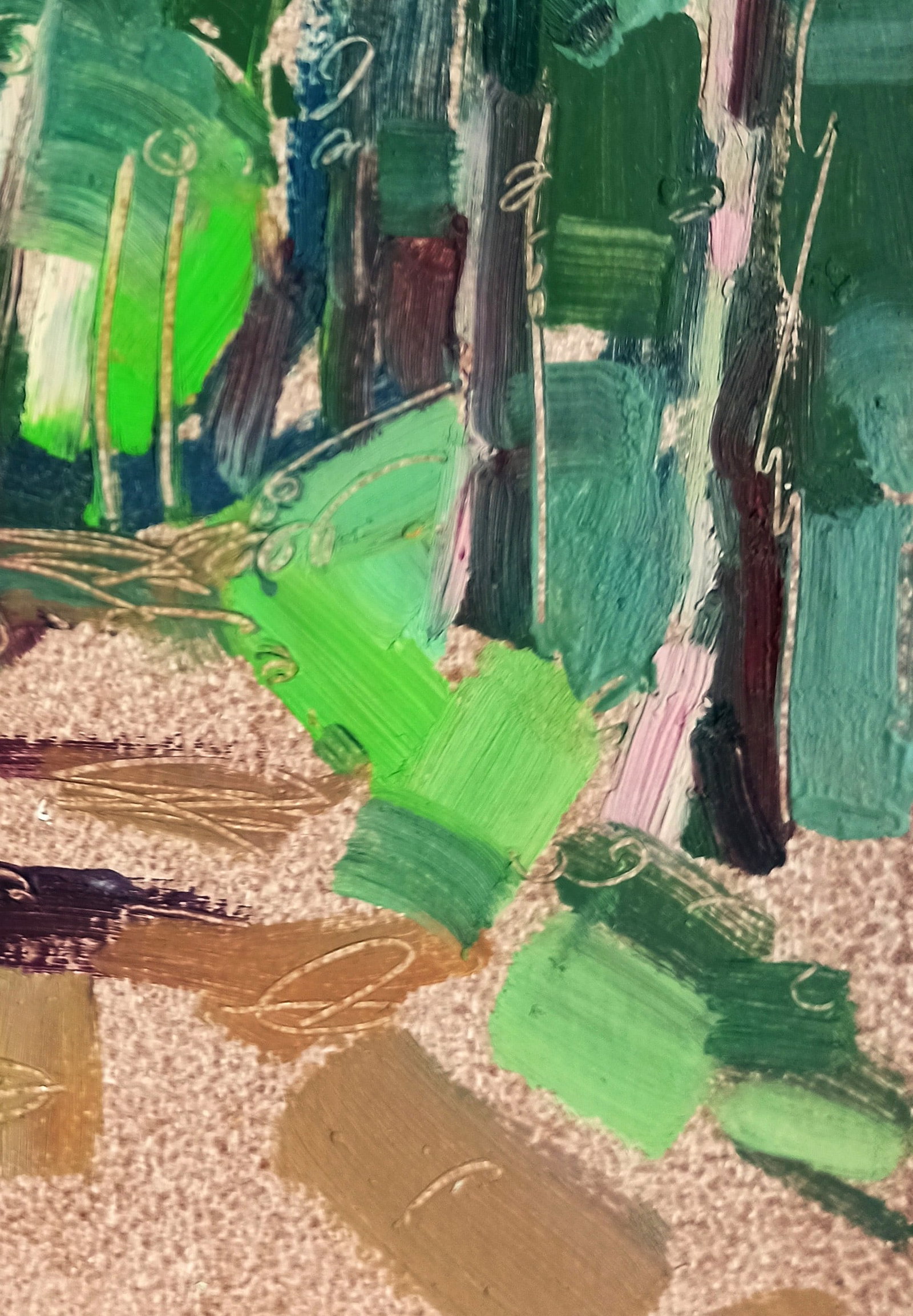 Oil painting Path in the green forest Viktor Khadzhinov - 5