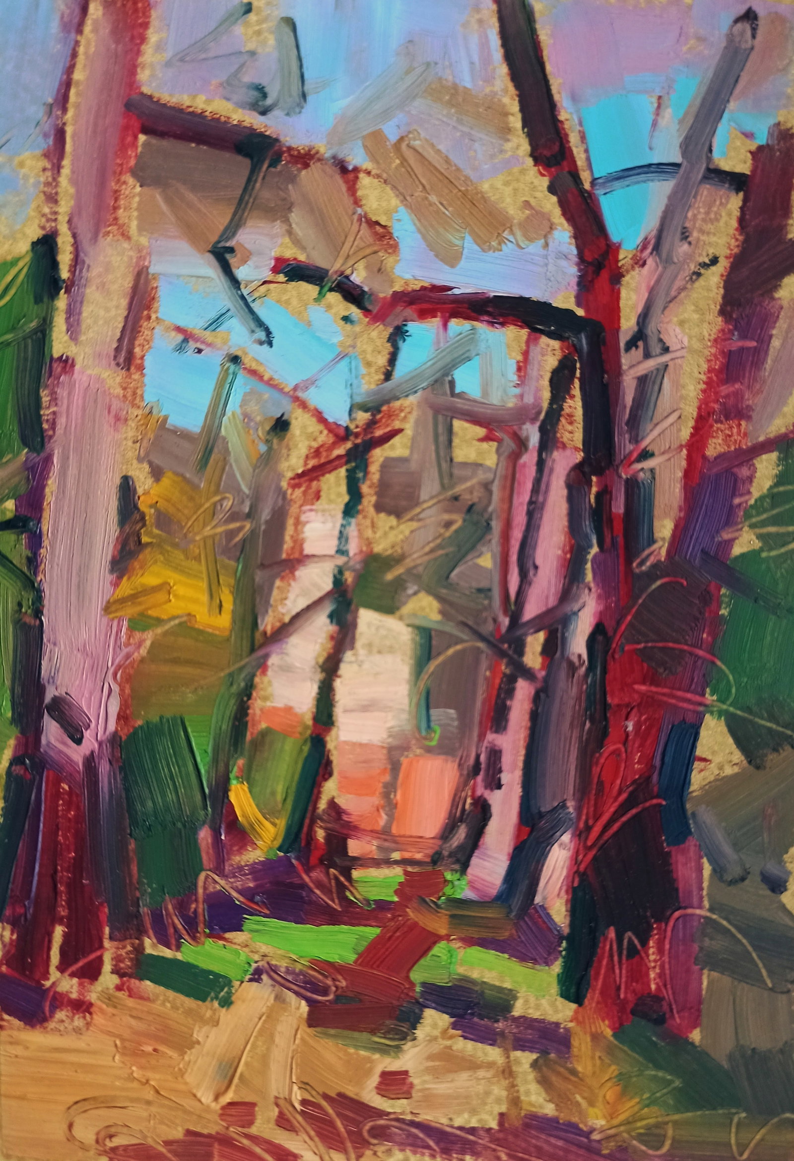 Oil painting It's autumn in the city Viktor Khadzhinov (1 of 5)