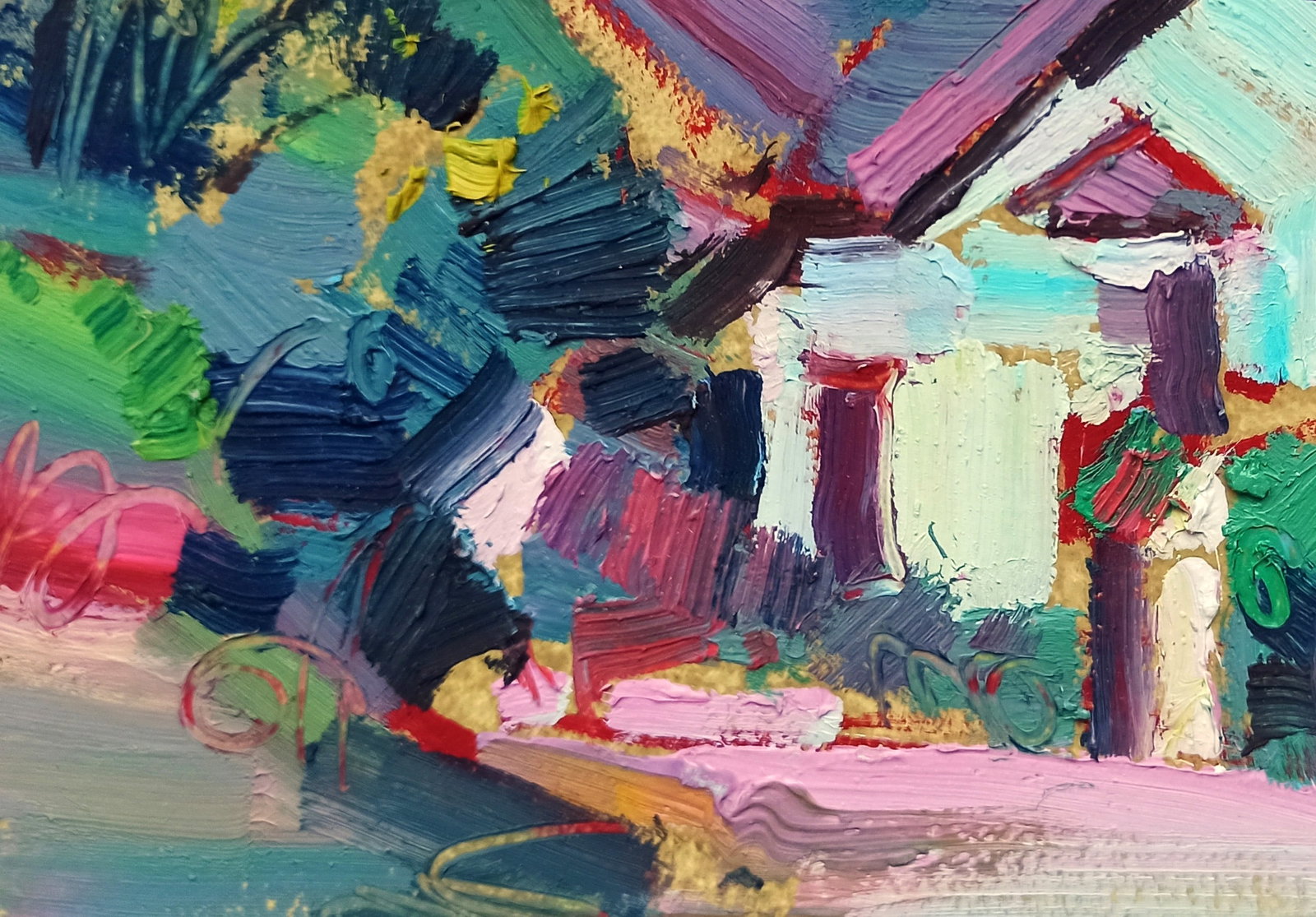Oil painting House with garden Viktor Khadzhinov - 4
