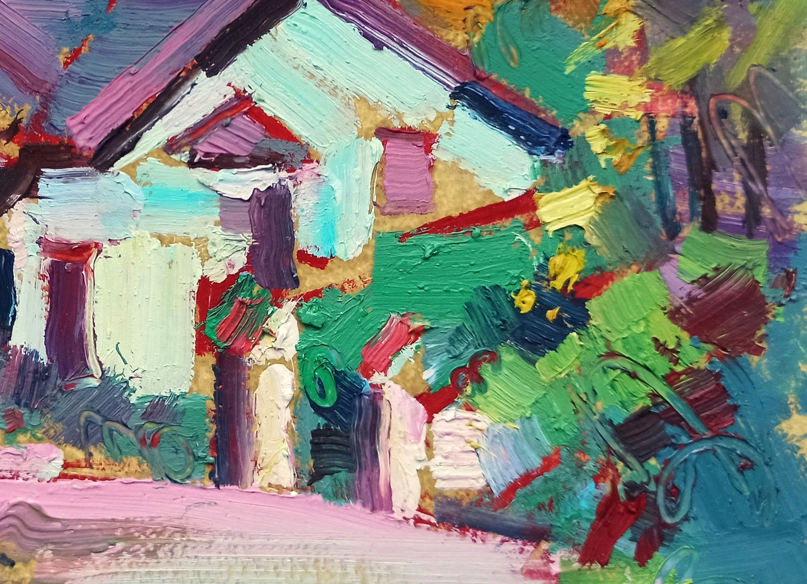 Oil painting House with garden Viktor Khadzhinov - 5