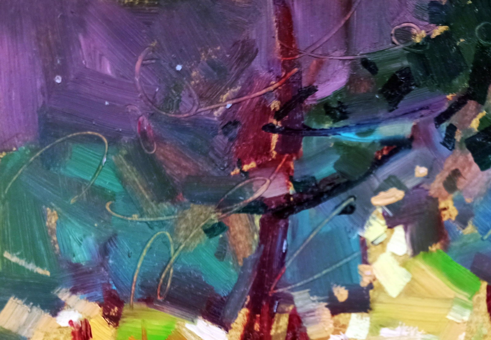 Oil painting In silence in nature Viktor Khadzhinov - 2