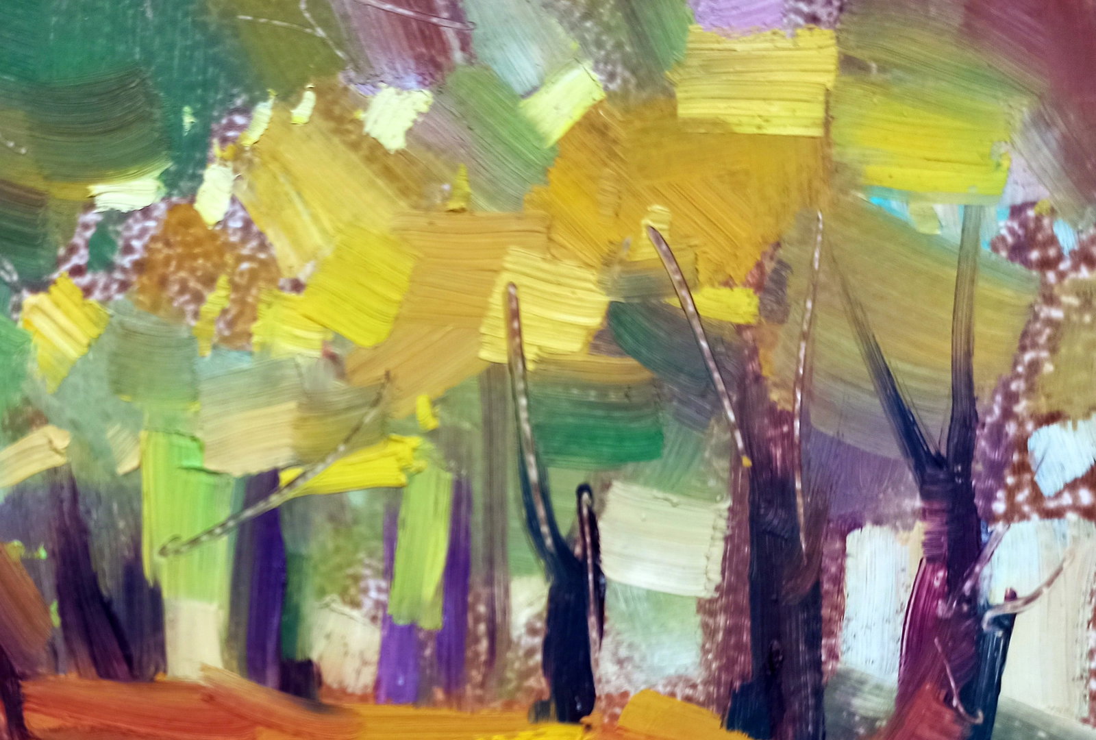 Oil painting Autumn sheds its leaves Viktor Khadzhinov - 3
