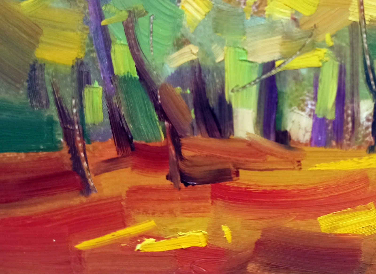 Oil painting Autumn sheds its leaves Viktor Khadzhinov - 4
