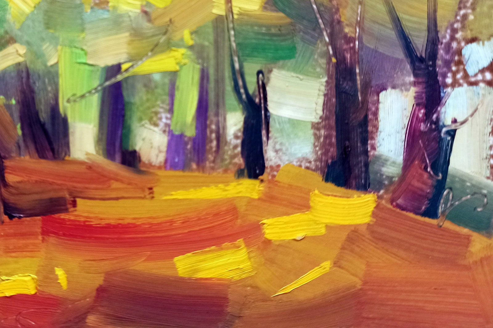 Oil painting Autumn sheds its leaves Viktor Khadzhinov - 5