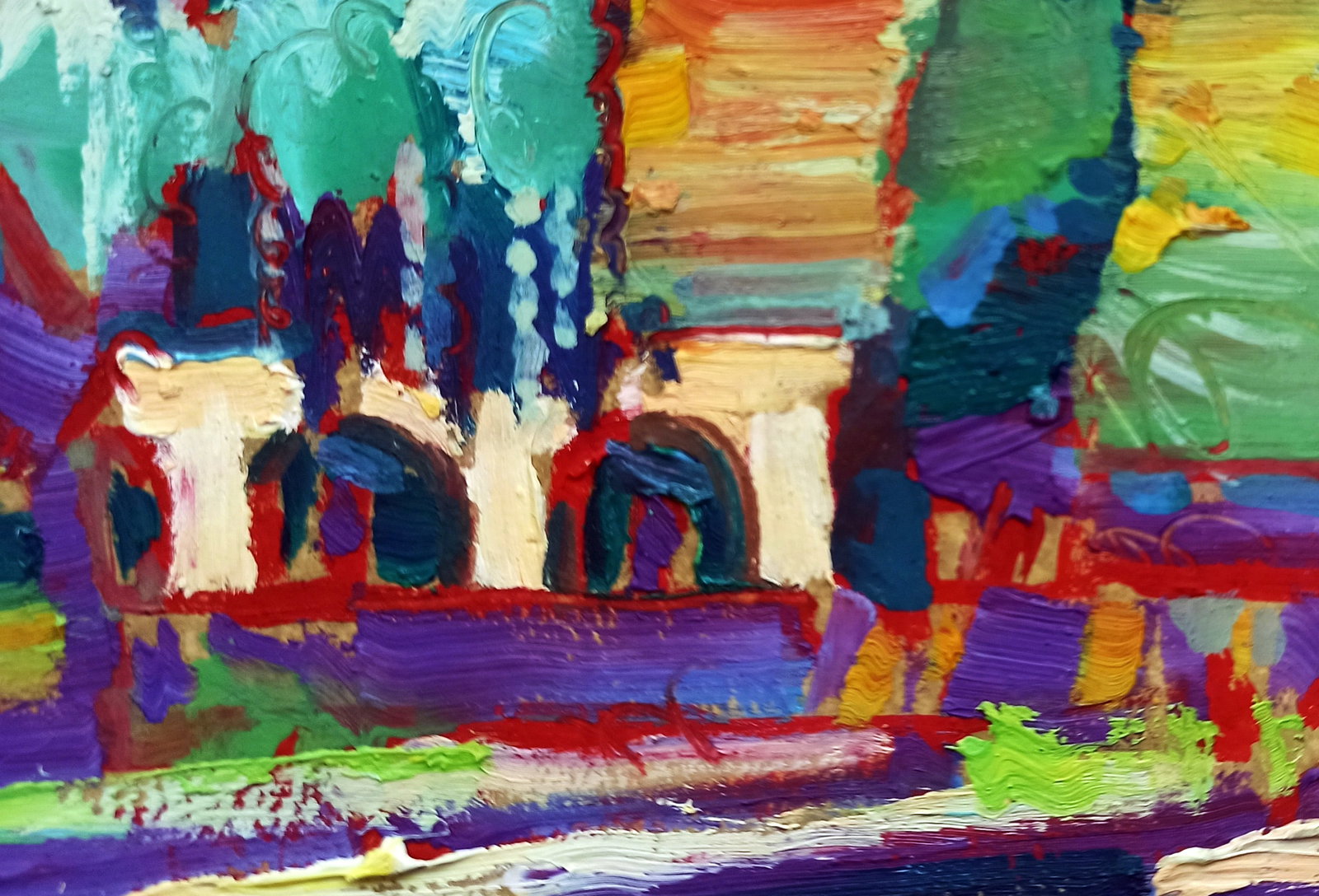 Oil painting Mansion outside the city Viktor Khadzhinov - 4