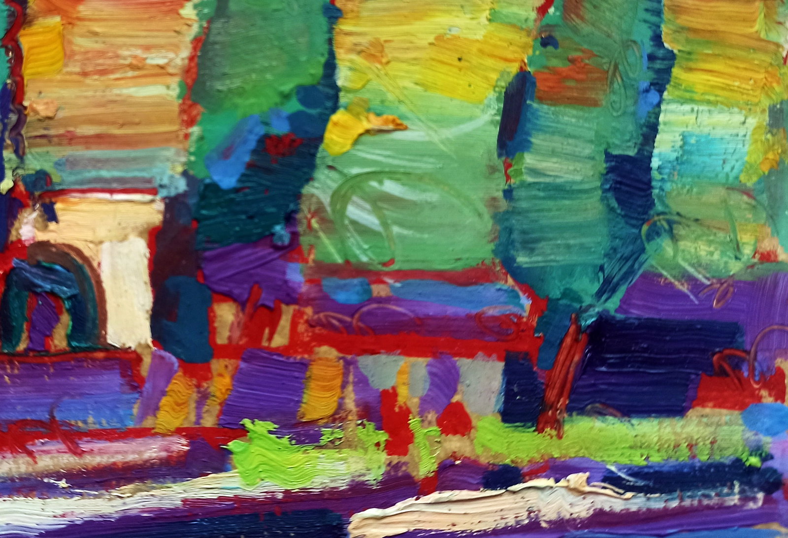Oil painting Mansion outside the city Viktor Khadzhinov - 5