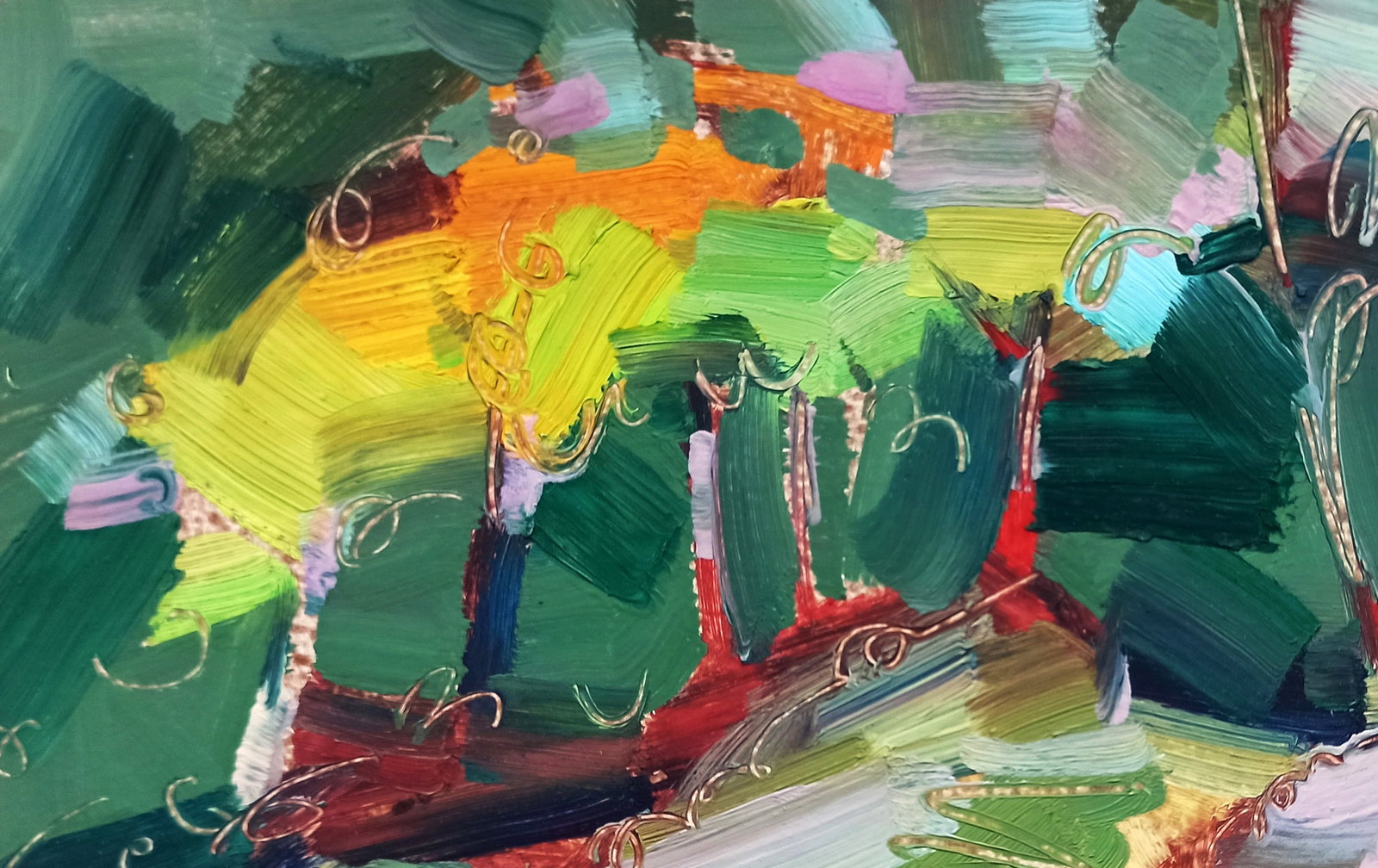 Oil painting Forest on a hill Viktor Khadzhinov - 2