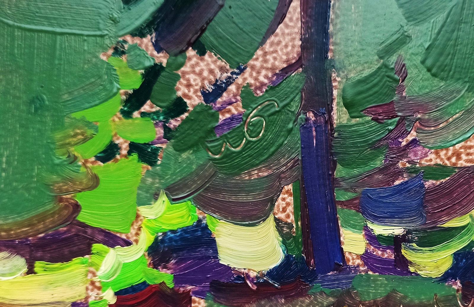 Oil painting Summer green forest Viktor Khadzhinov - 2