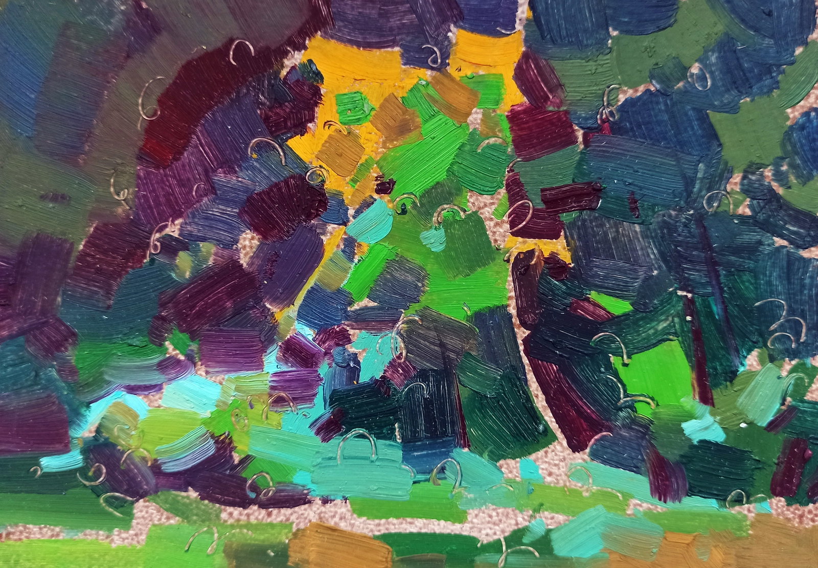 Oil painting Thoughts about summer Viktor Khadzhinov: Title: Oil painting Thoughts about summer Viktor Khadzhinov Description: 46KHADZ Painter: Viktor Khadzhinov Size: 16x12 cm/6.29x4.72 inches Components: oil, cardboard Original painting CONDITION: exce