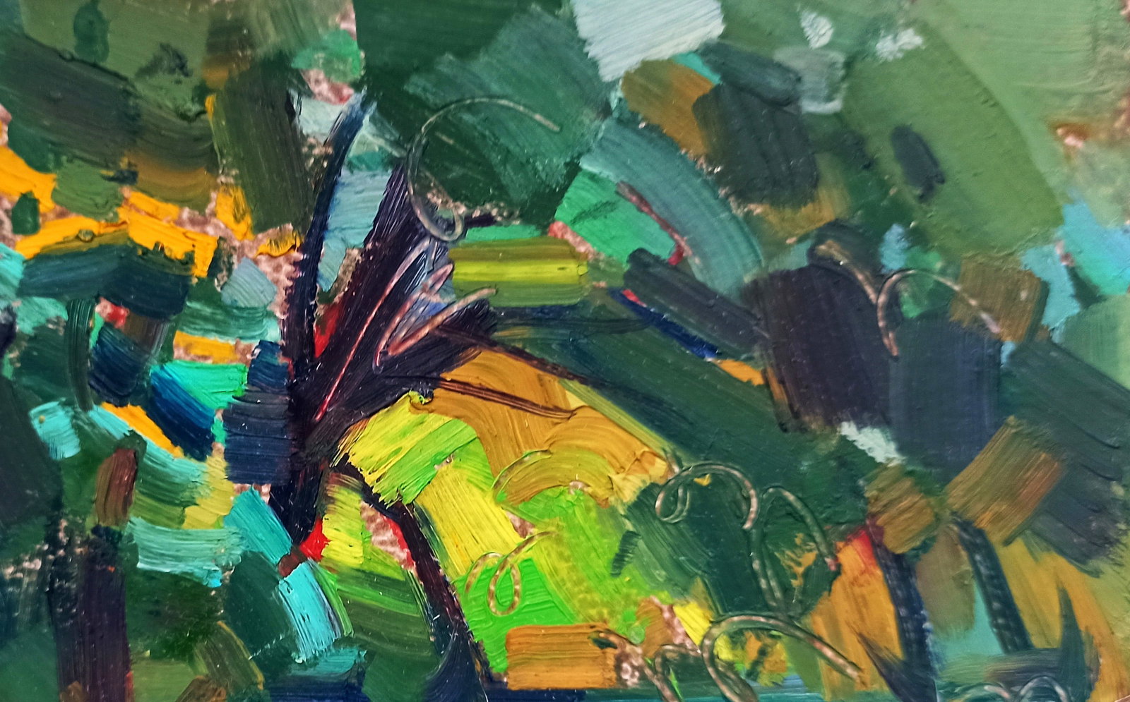 Oil painting After the rain in the forest Viktor Khadzhinov - 3