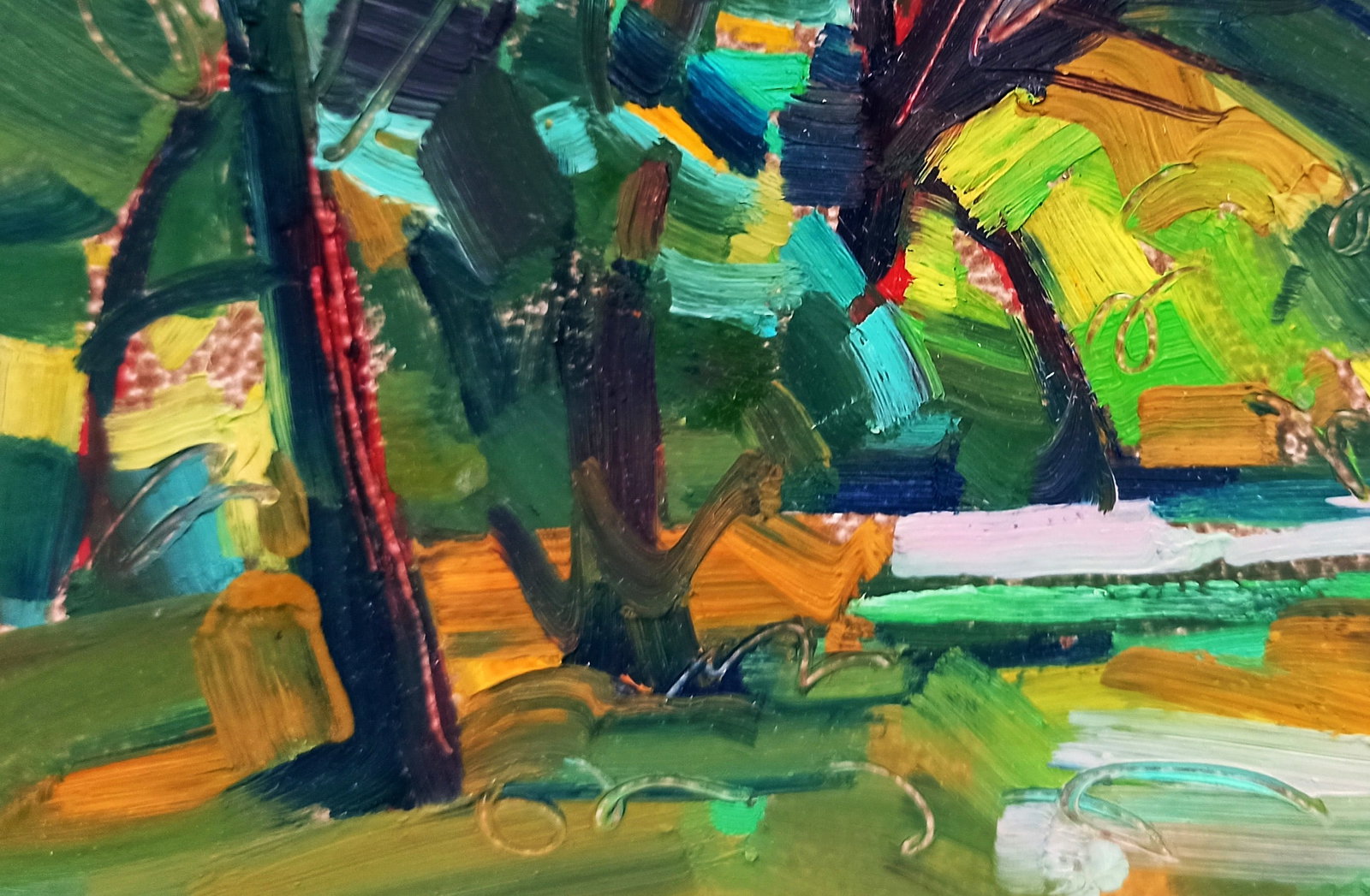 Oil painting After the rain in the forest Viktor Khadzhinov - 4