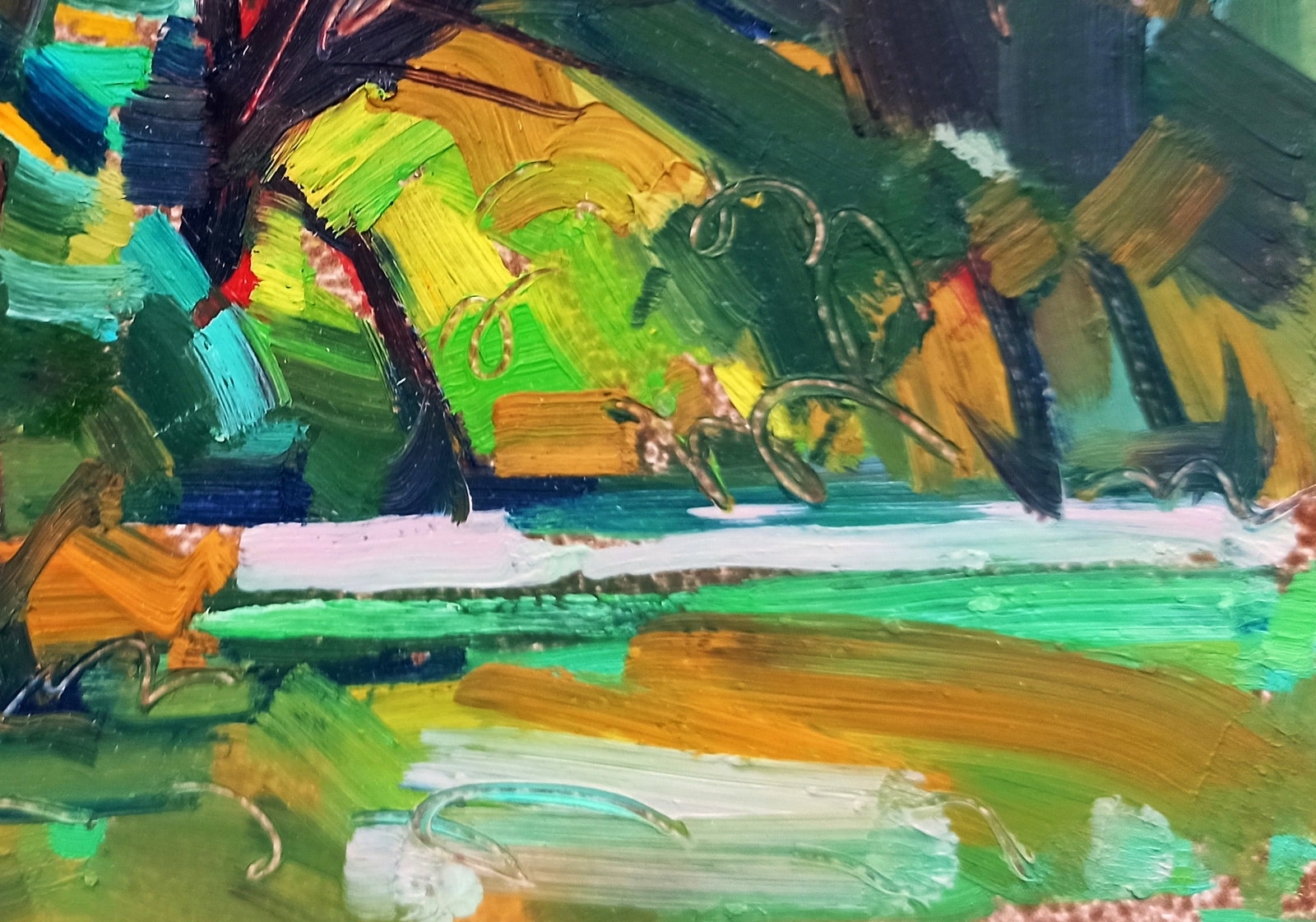Oil painting After the rain in the forest Viktor Khadzhinov - 5