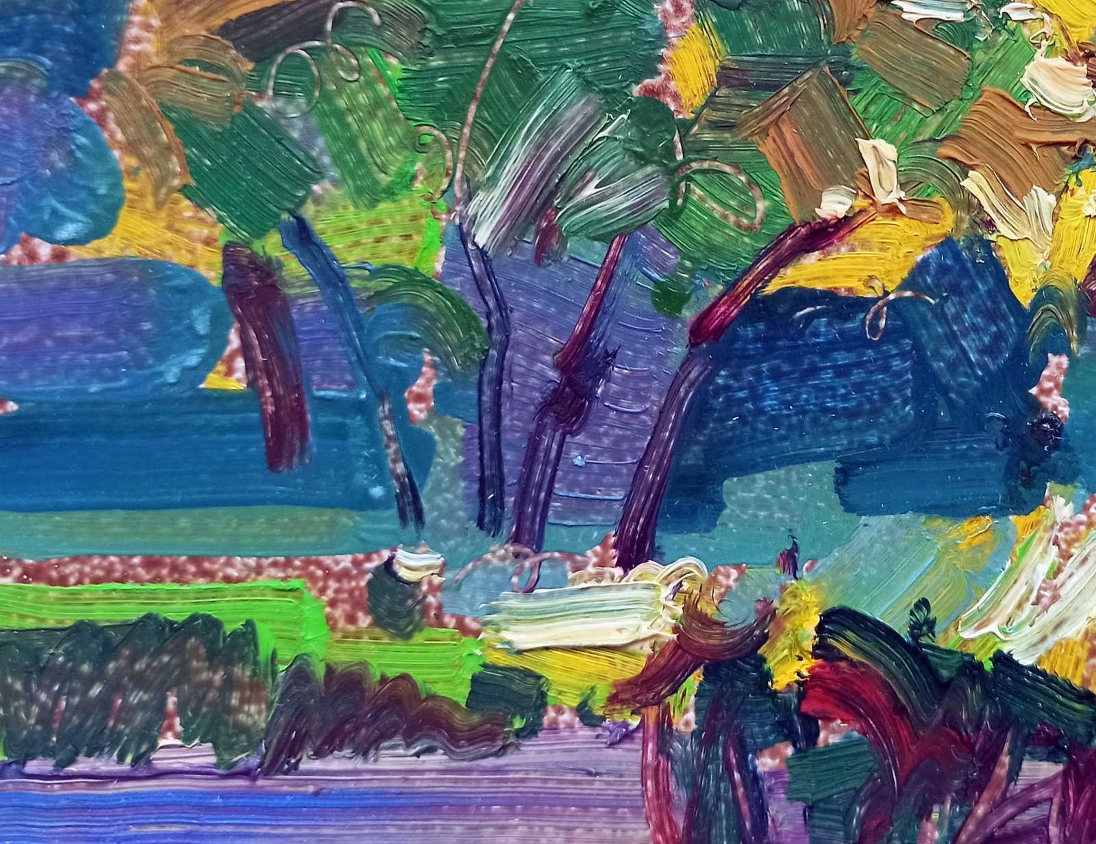 Oil painting Lonely tree by the river Viktor Khadzhinov - 4