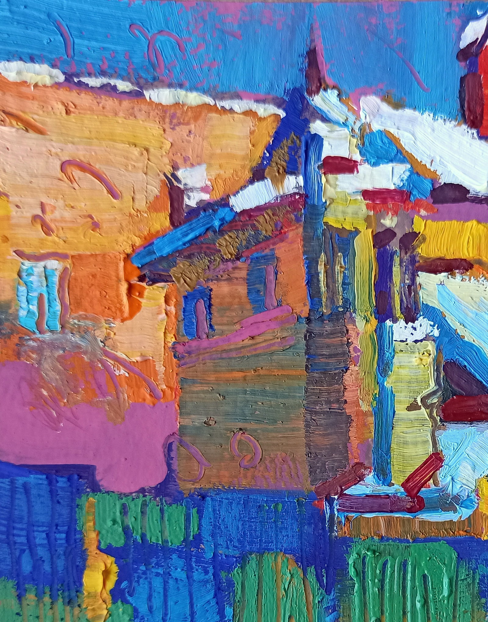 Oil painting First snow Viktor Khadzhinov - 2