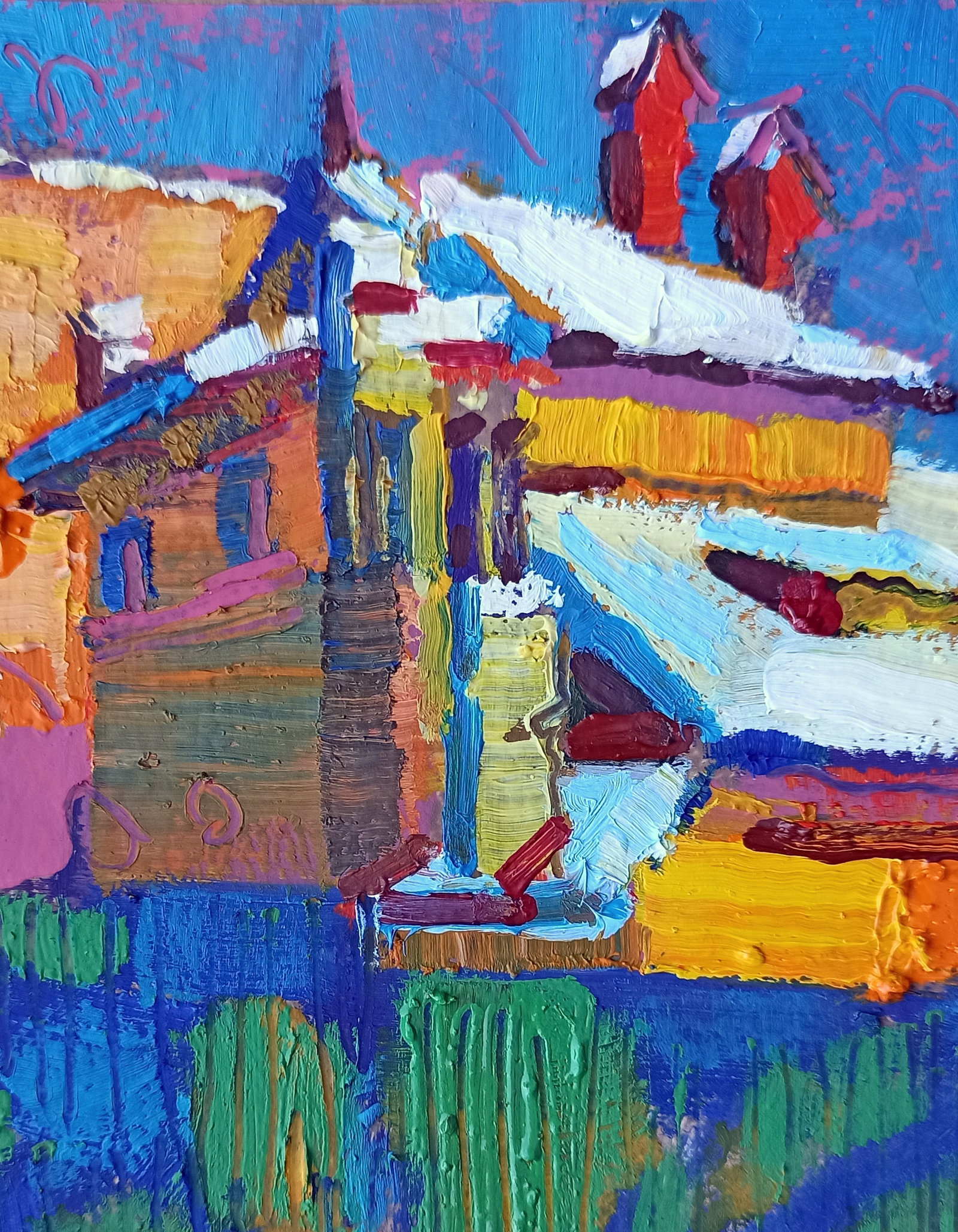 Oil painting First snow Viktor Khadzhinov - 3