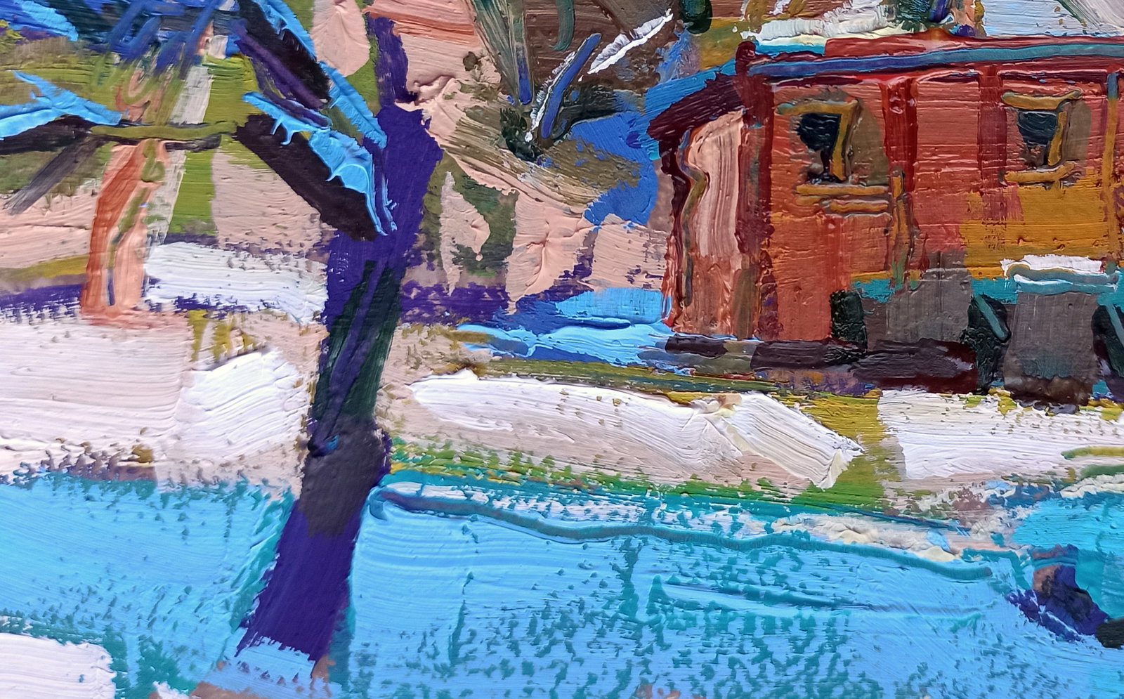 Oil painting Freezing day Viktor Khadzhinov - 3