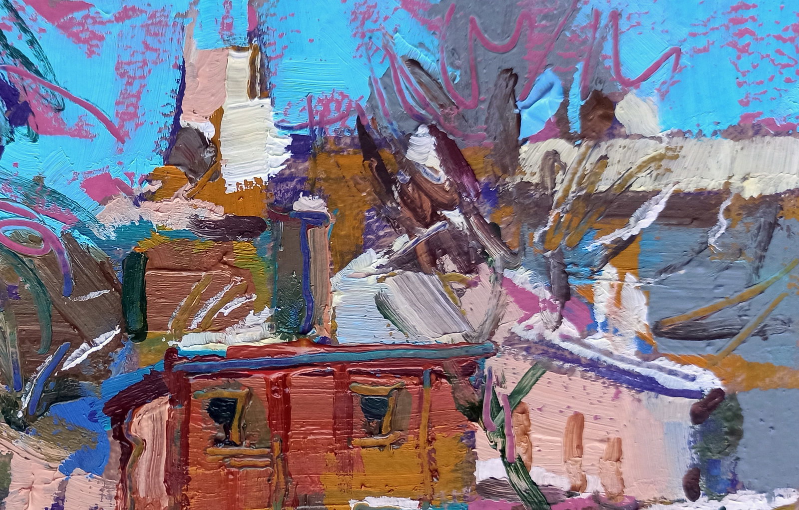 Oil painting Freezing day Viktor Khadzhinov - 4