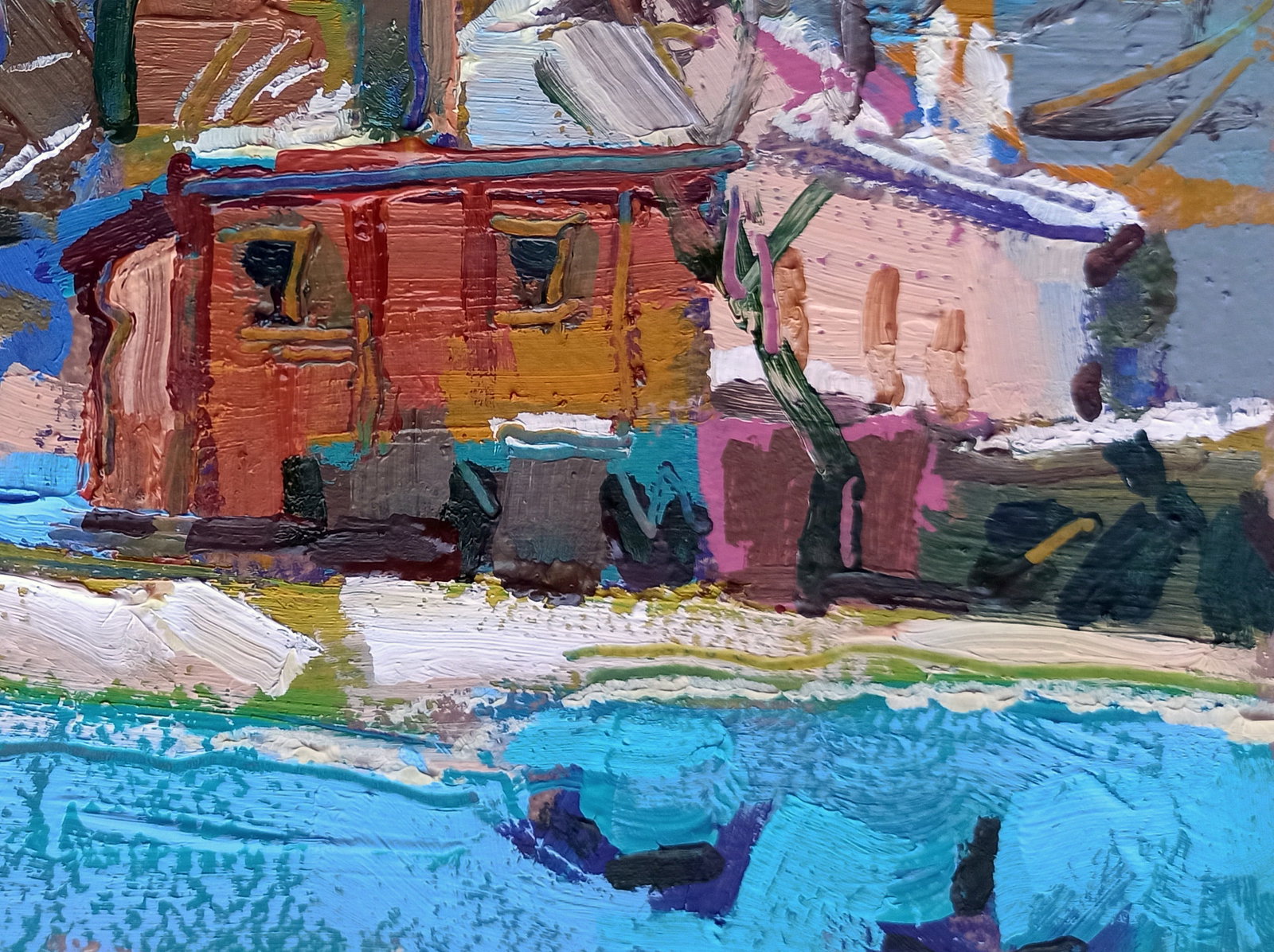 Oil painting Freezing day Viktor Khadzhinov - 5