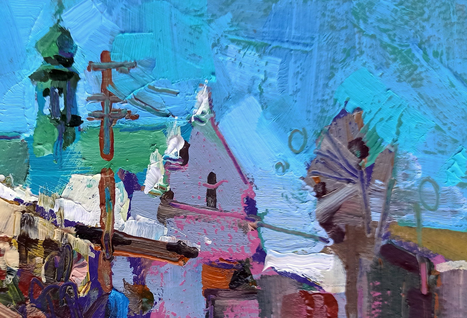 Oil painting City Church Viktor Khadzhinov - 3