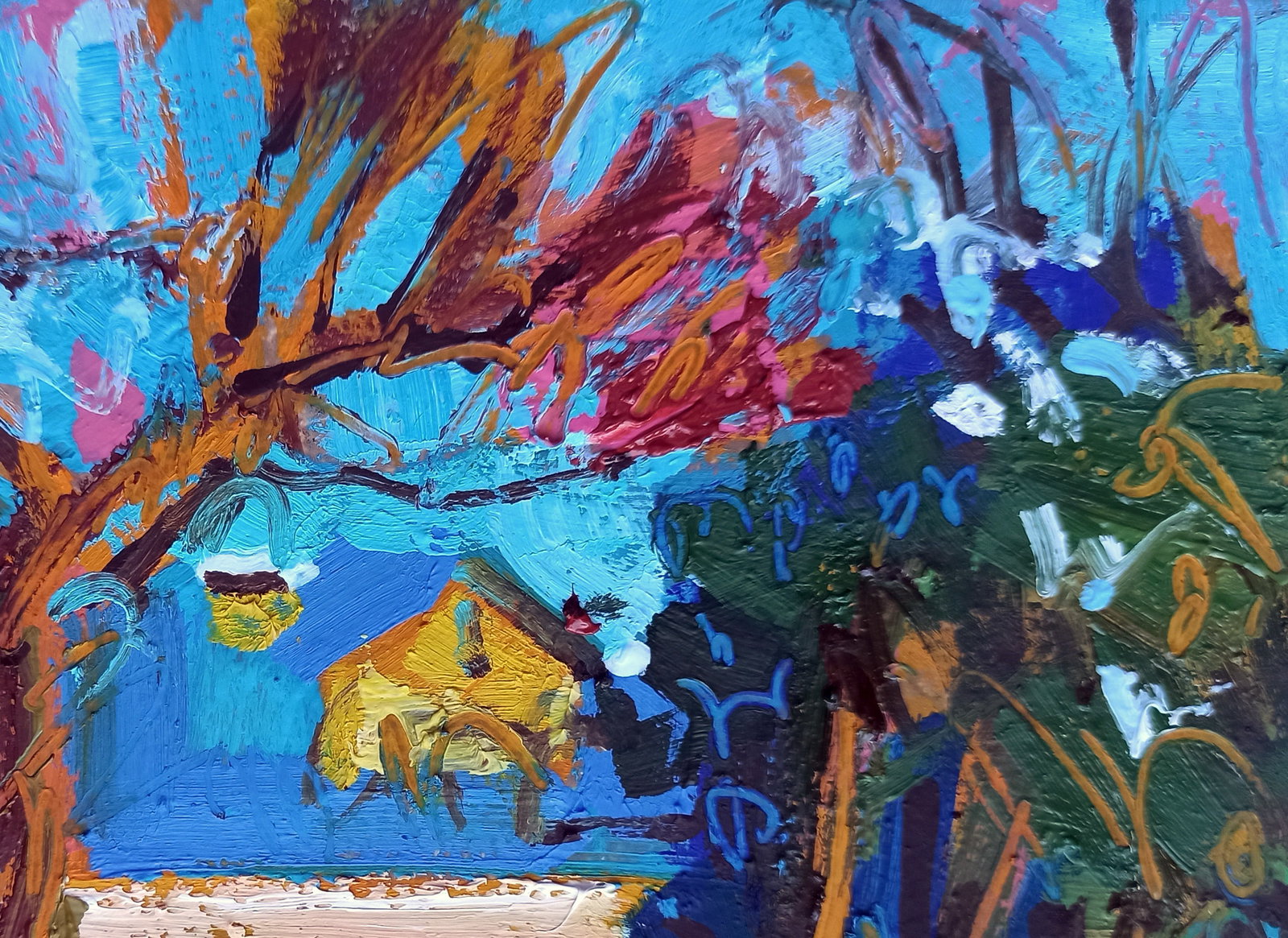 Oil painting The road to home Viktor Khadzhinov - 3
