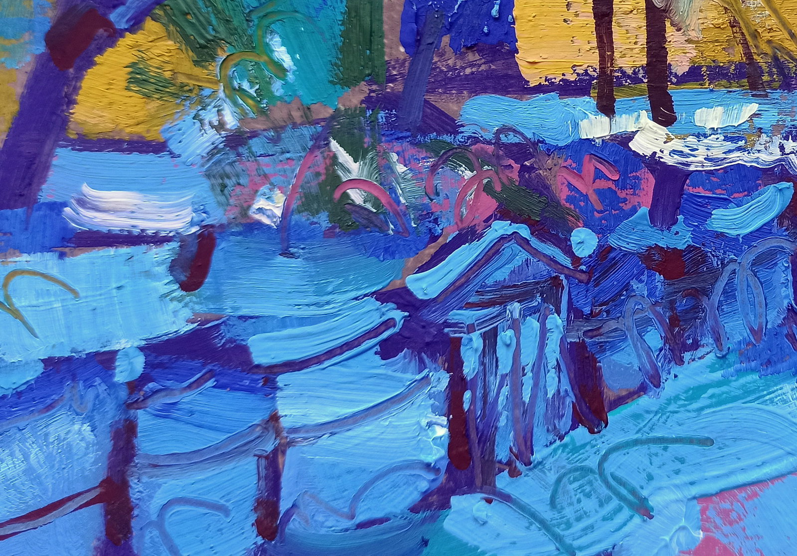 Oil painting Winter twilight Viktor Khadzhinov - 4
