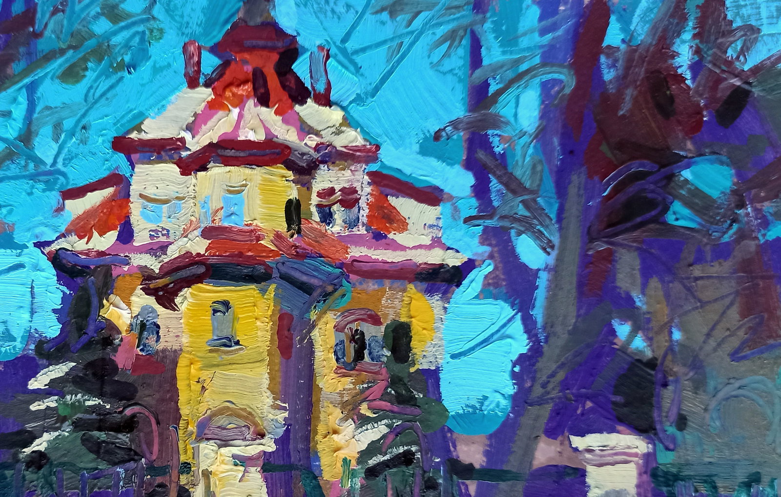 Oil painting Historical building Viktor Khadzhinov - 3