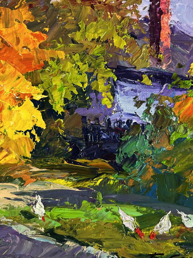 Oil painting An autumn day in the countryside Boris Serdyuk - 7