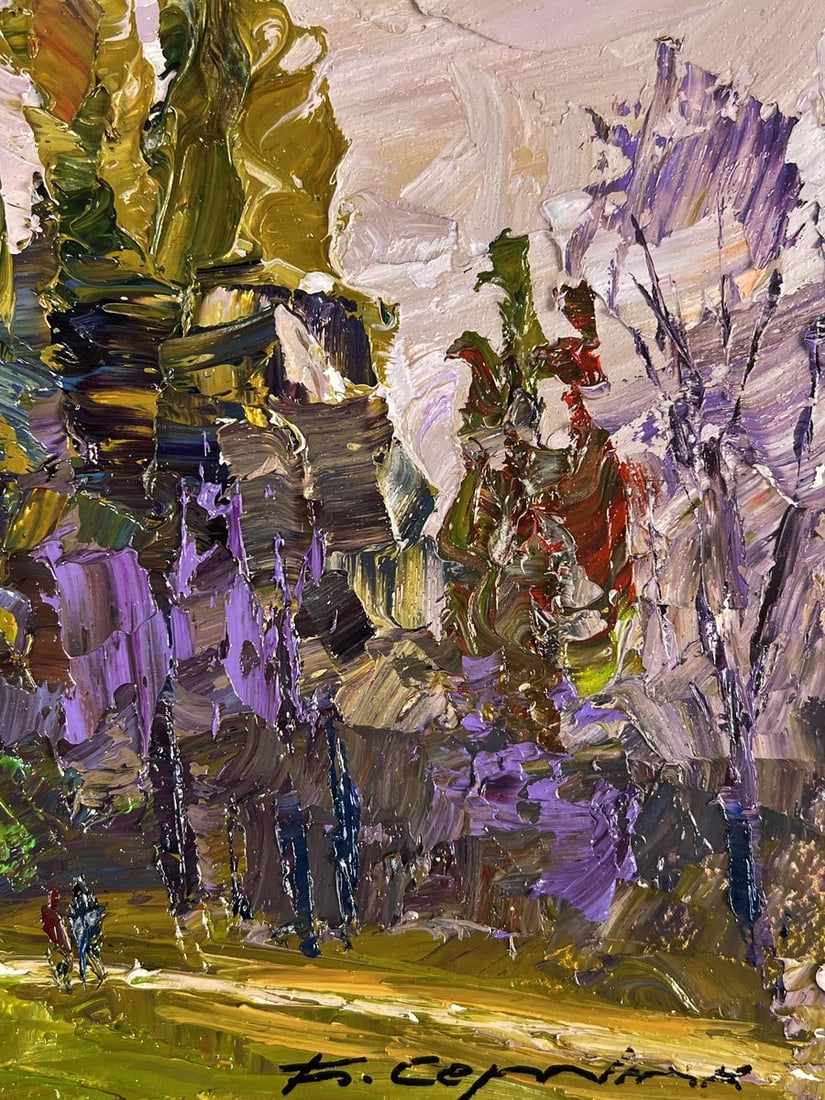 Oil painting Autumn forest park Boris Serdyuk - 10
