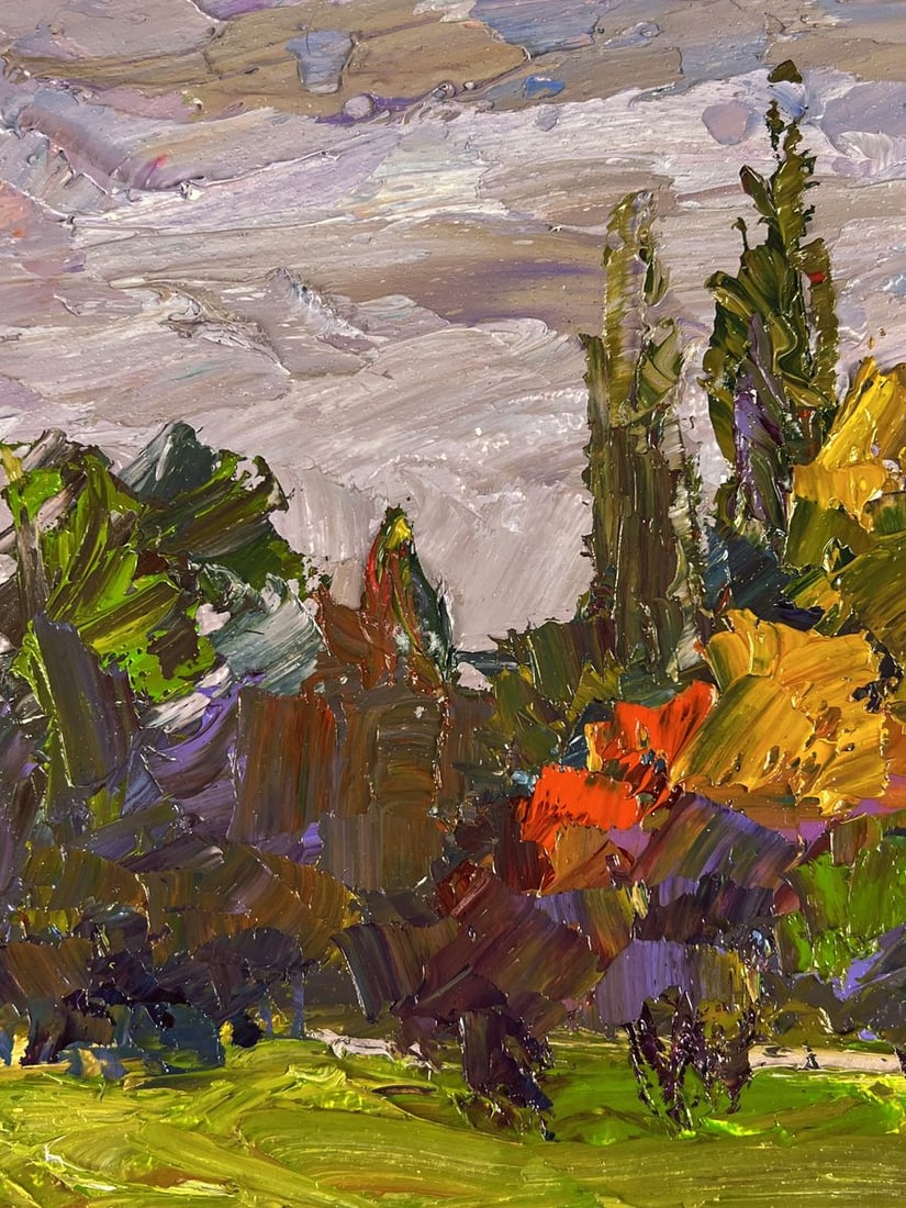 Oil painting Autumn forest park Boris Serdyuk - 5