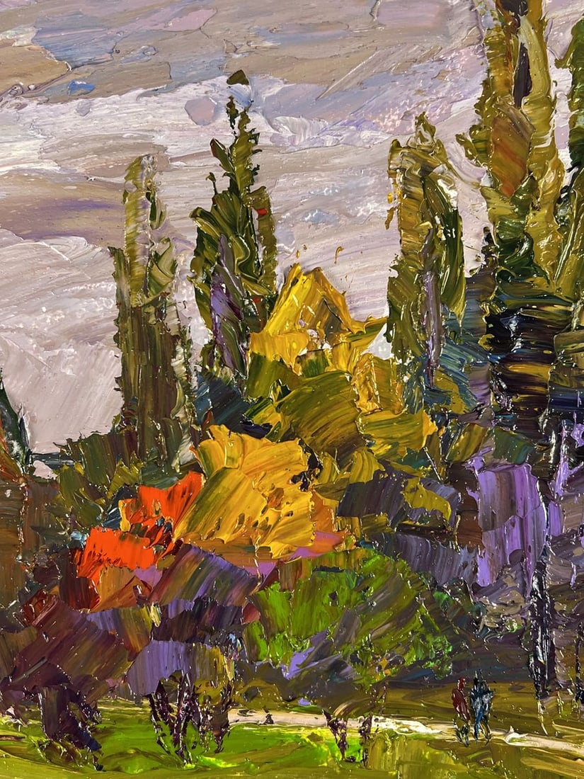 Oil painting Autumn forest park Boris Serdyuk - 6