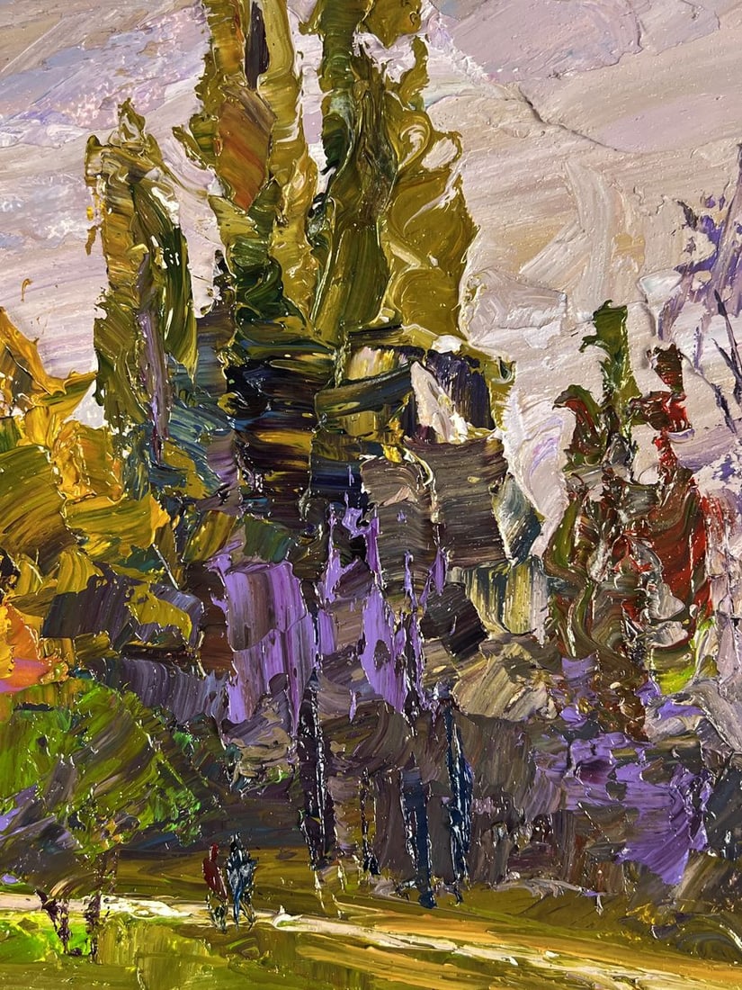 Oil painting Autumn forest park Boris Serdyuk - 8