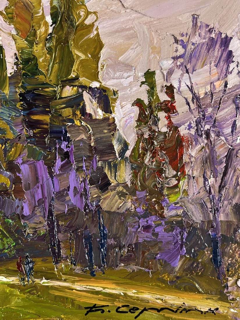 Oil painting Autumn forest park Boris Serdyuk - 9