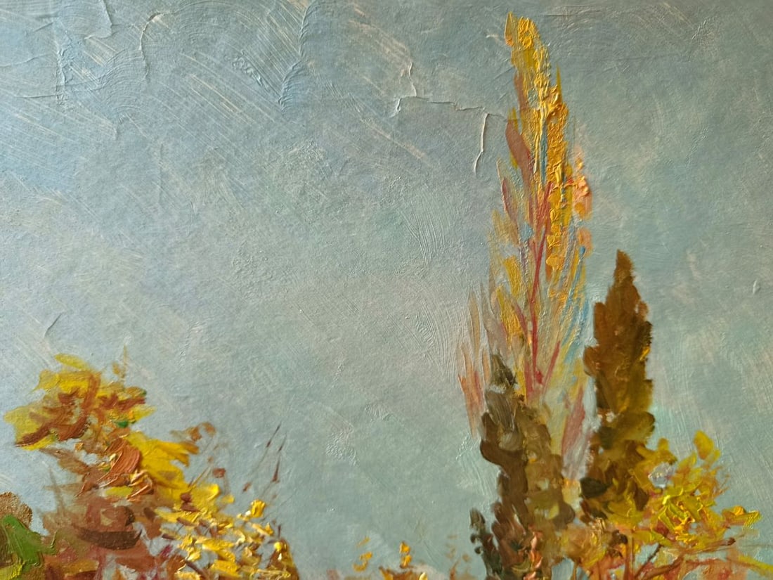 Oil painting In the autumn meadows Yakov Basov - 3