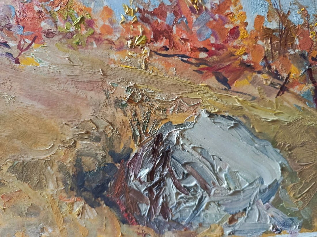 Oil painting In the autumn meadows Yakov Basov - 4