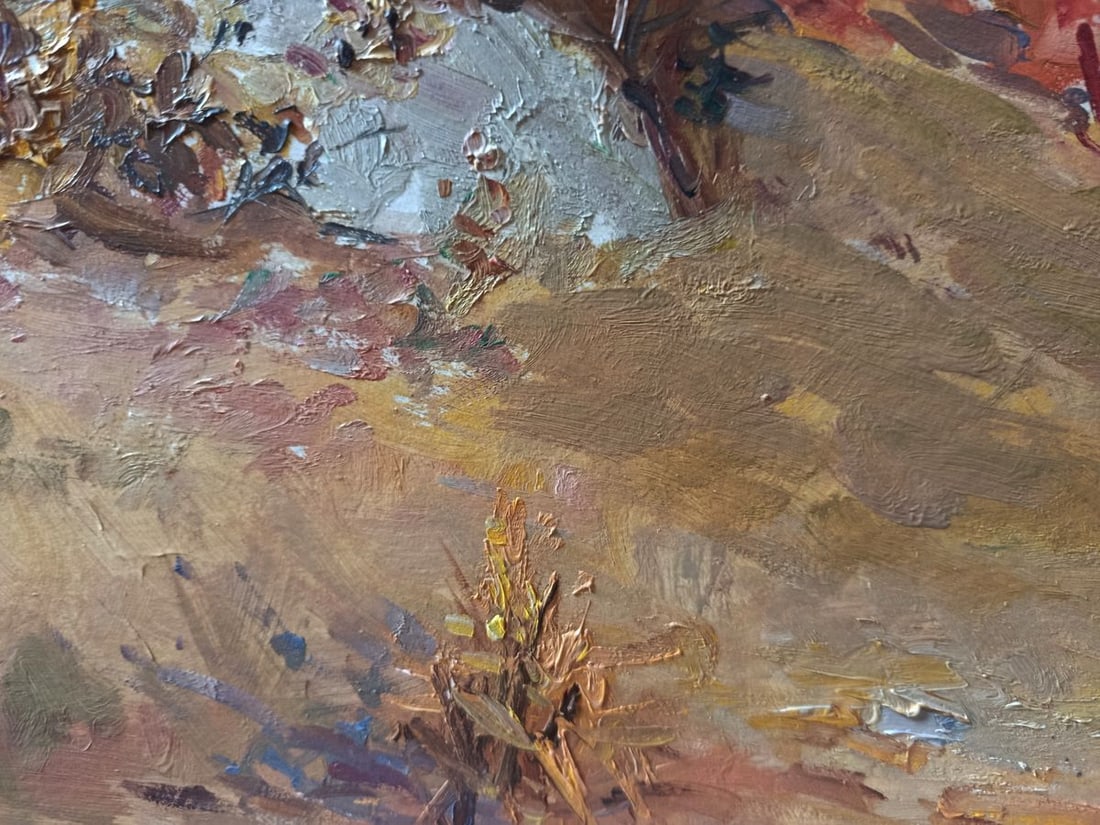 Oil painting In the autumn meadows Yakov Basov - 5