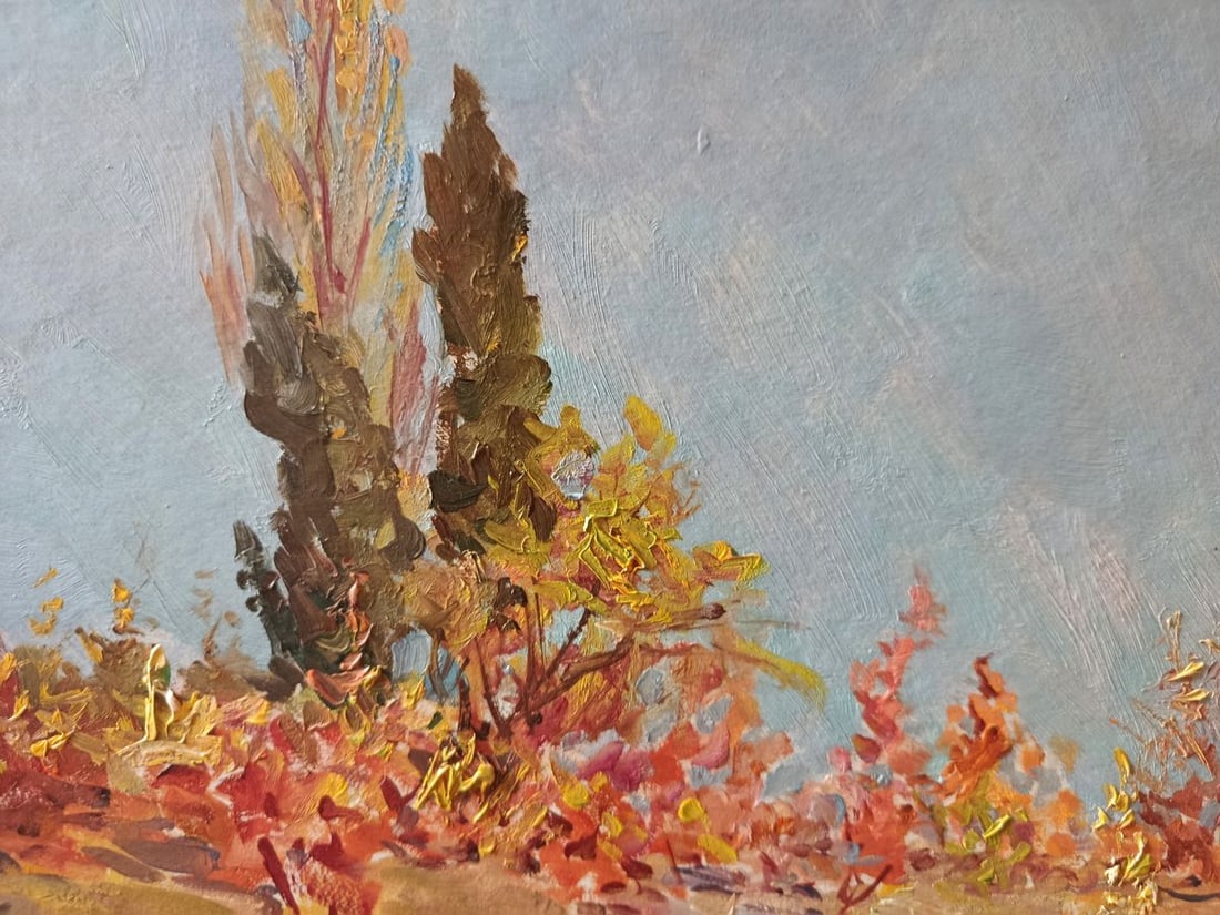 Oil painting In the autumn meadows Yakov Basov - 6