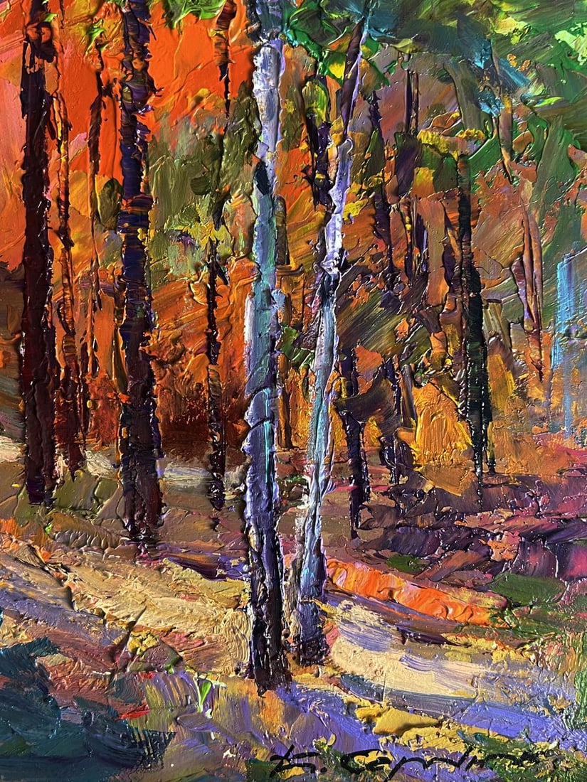 Oil painting Autumn in the forest Boris Serdyuk - 10