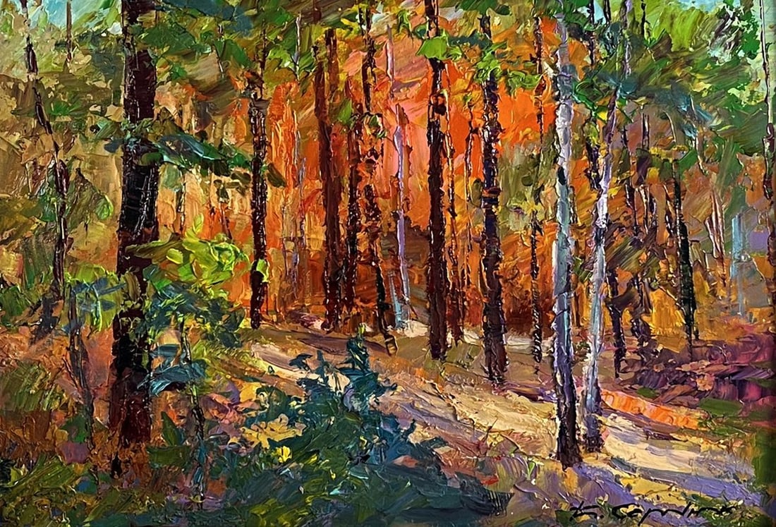 Oil painting Autumn in the forest Boris Serdyuk - 3