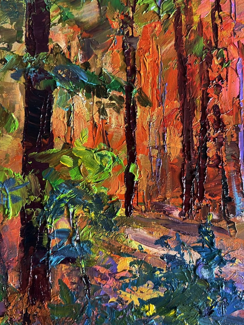 Oil painting Autumn in the forest Boris Serdyuk - 5