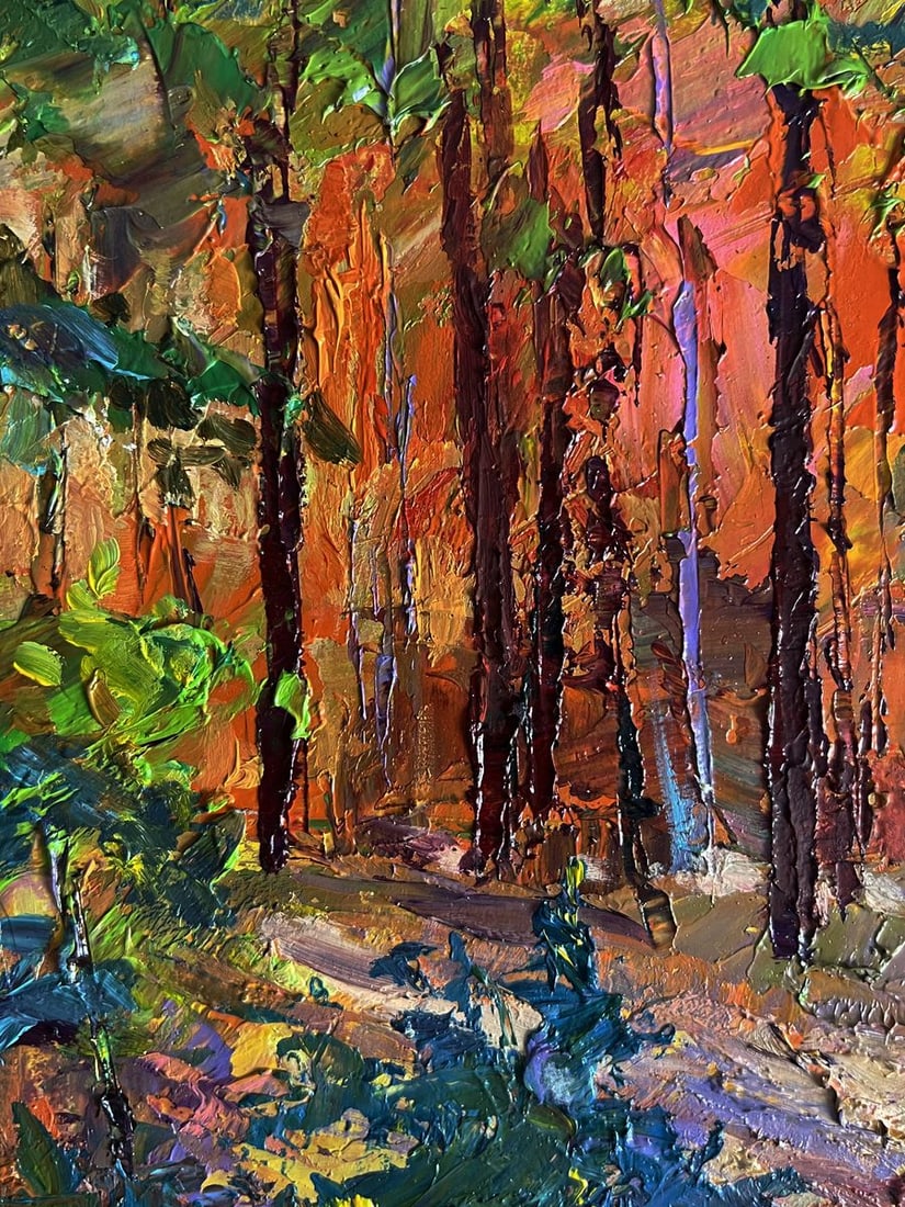 Oil painting Autumn in the forest Boris Serdyuk - 6